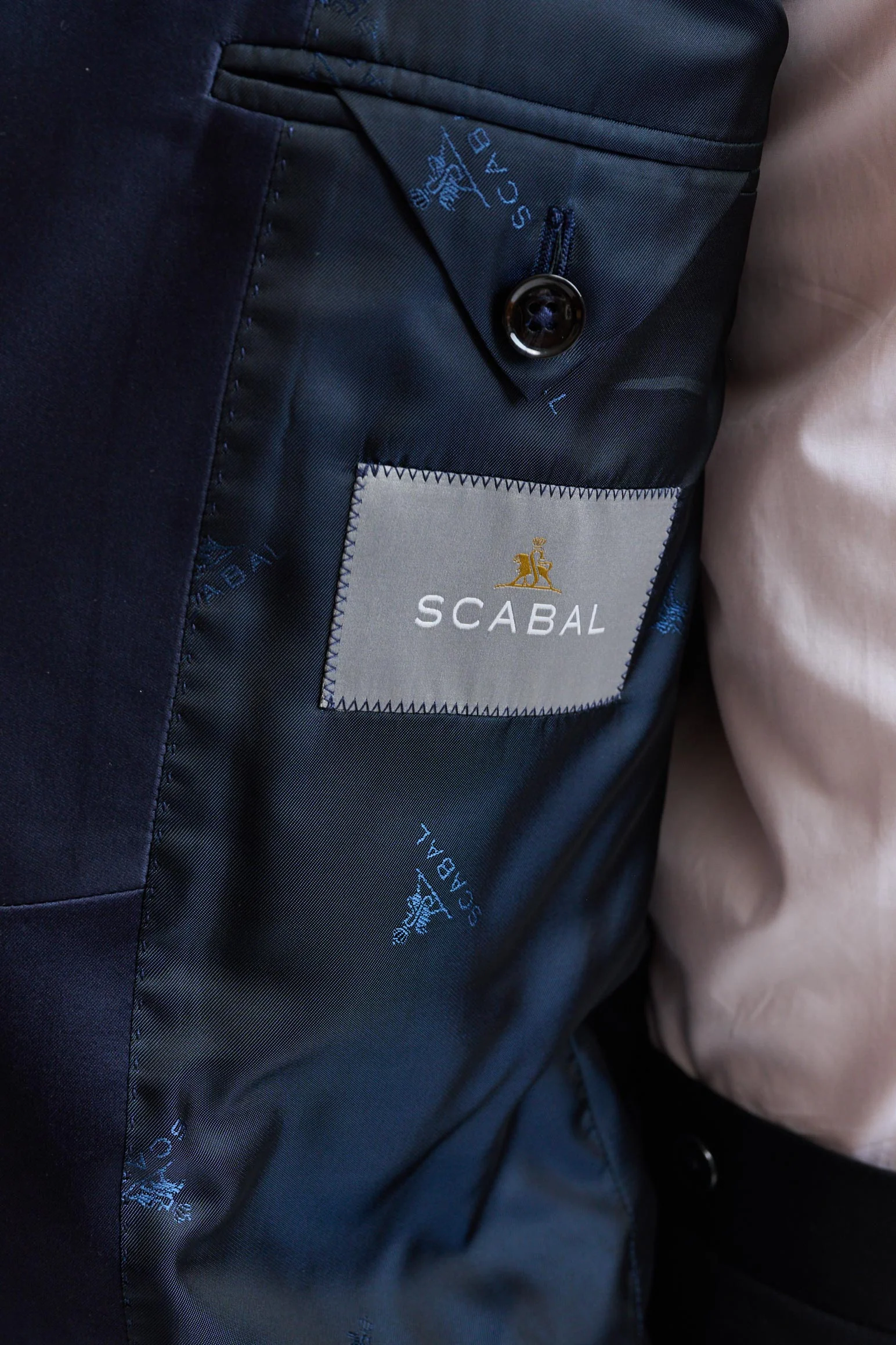 Dark Blue Wool Super 100's Soho Jacket Freestyle - Image 4