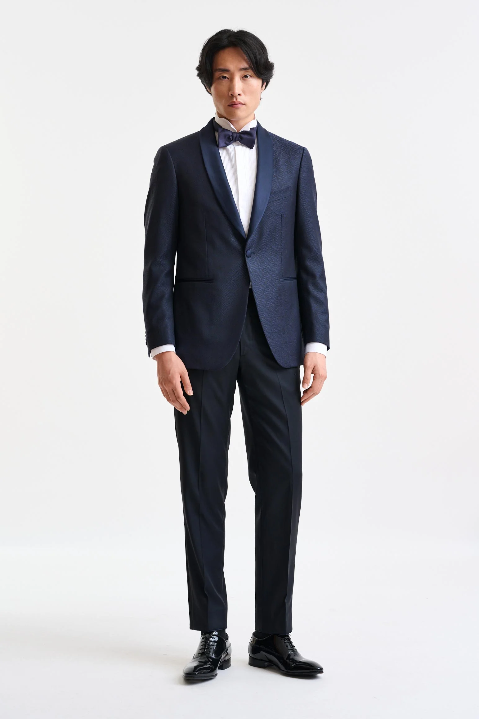 Dark Blue Wool Super 100's Soho Jacket Freestyle - Image 5