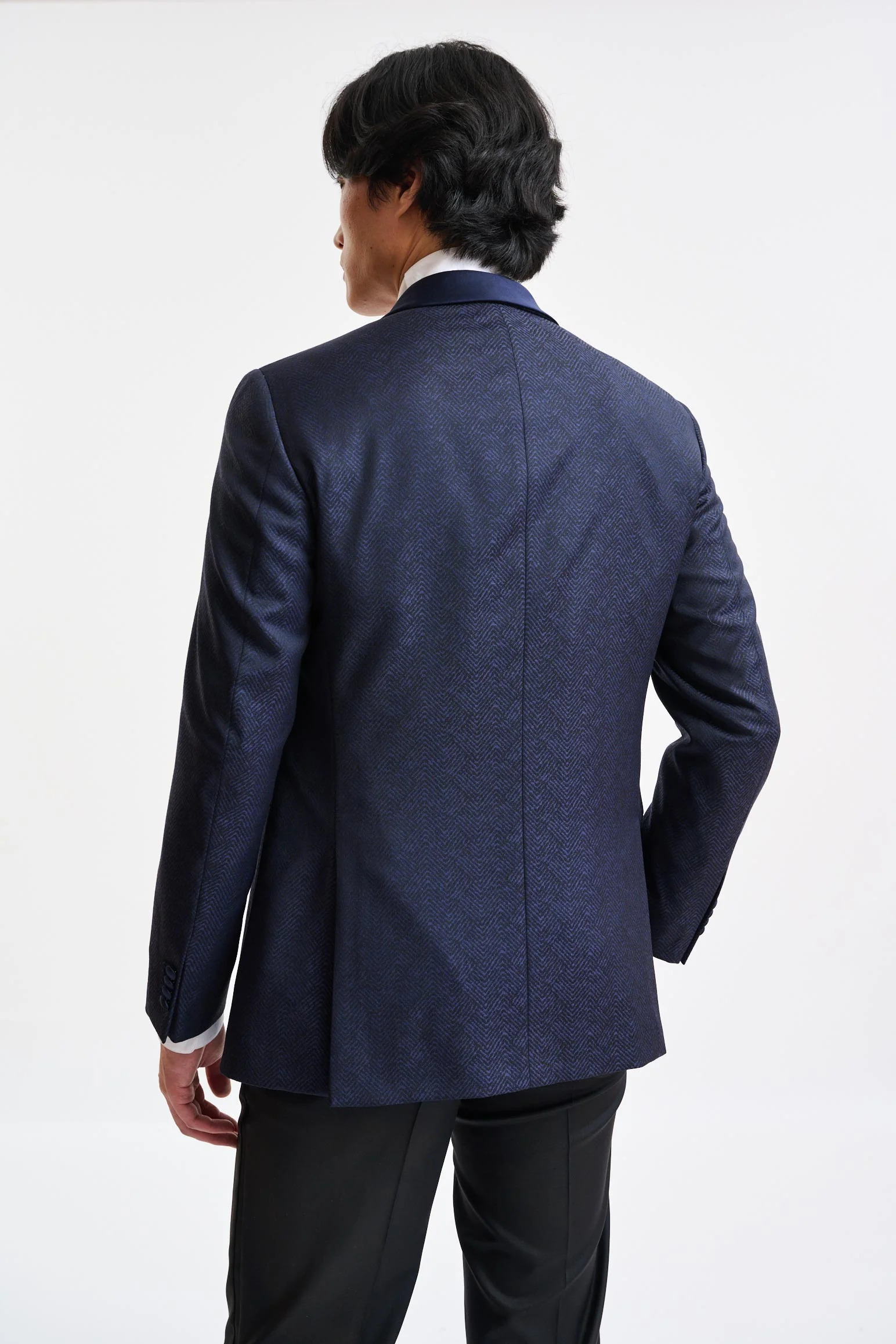 Dark Blue Wool Super 100's Soho Jacket Freestyle - Image 7
