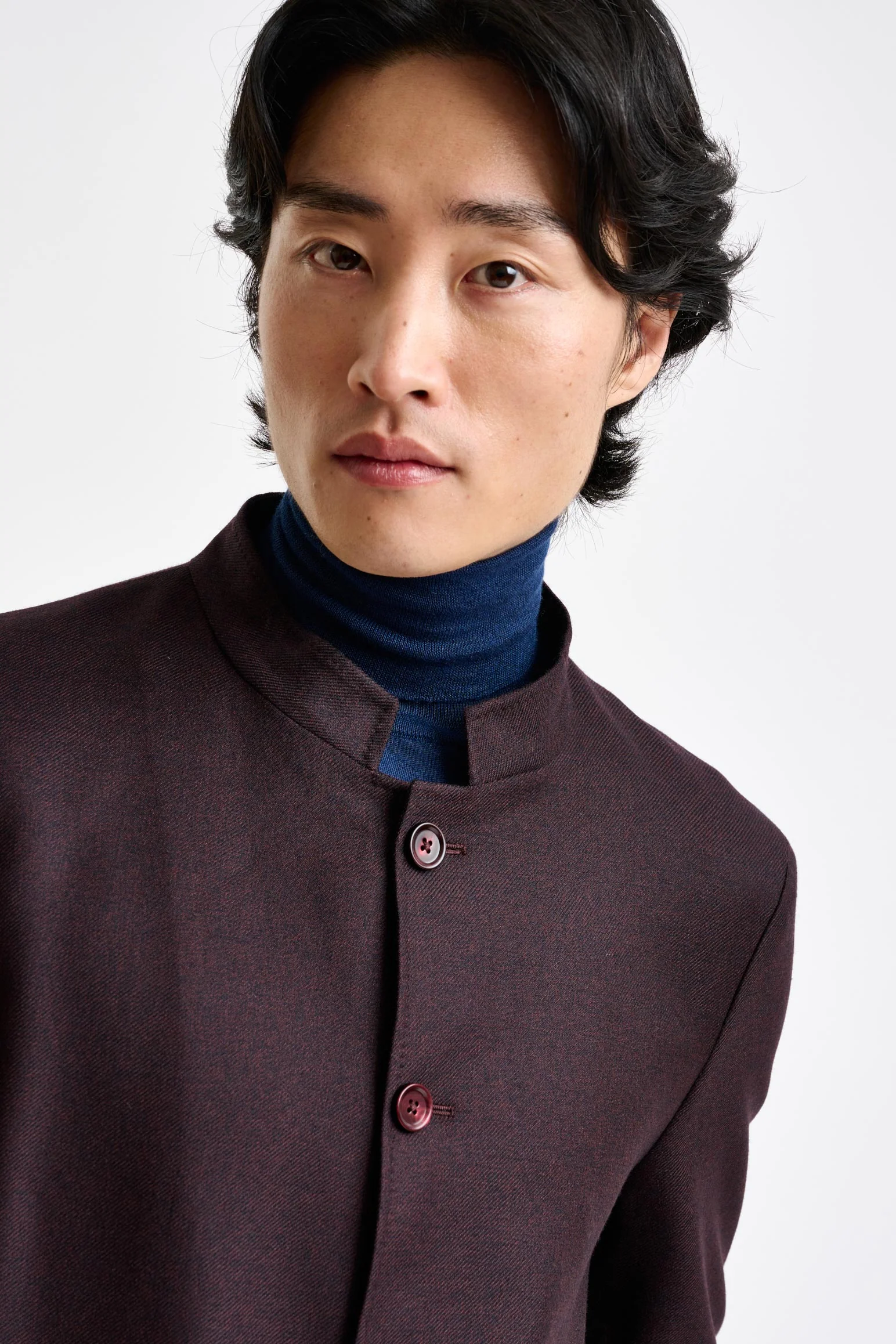 Dark Brown Wool Chelsea Shirt Jacket Harmony - Image 5