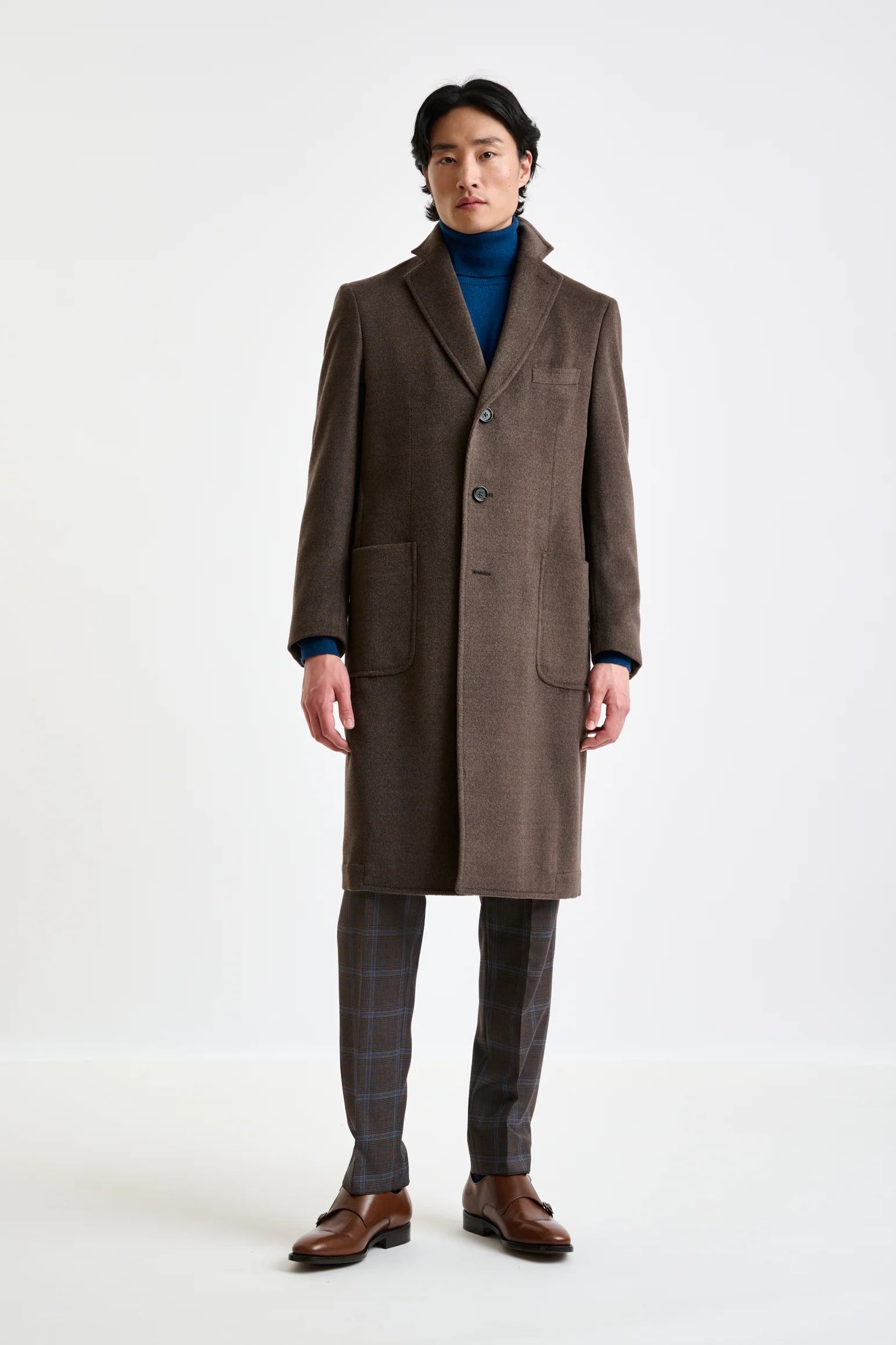Dark Brown Wool Lincoln Overcoat Zeus