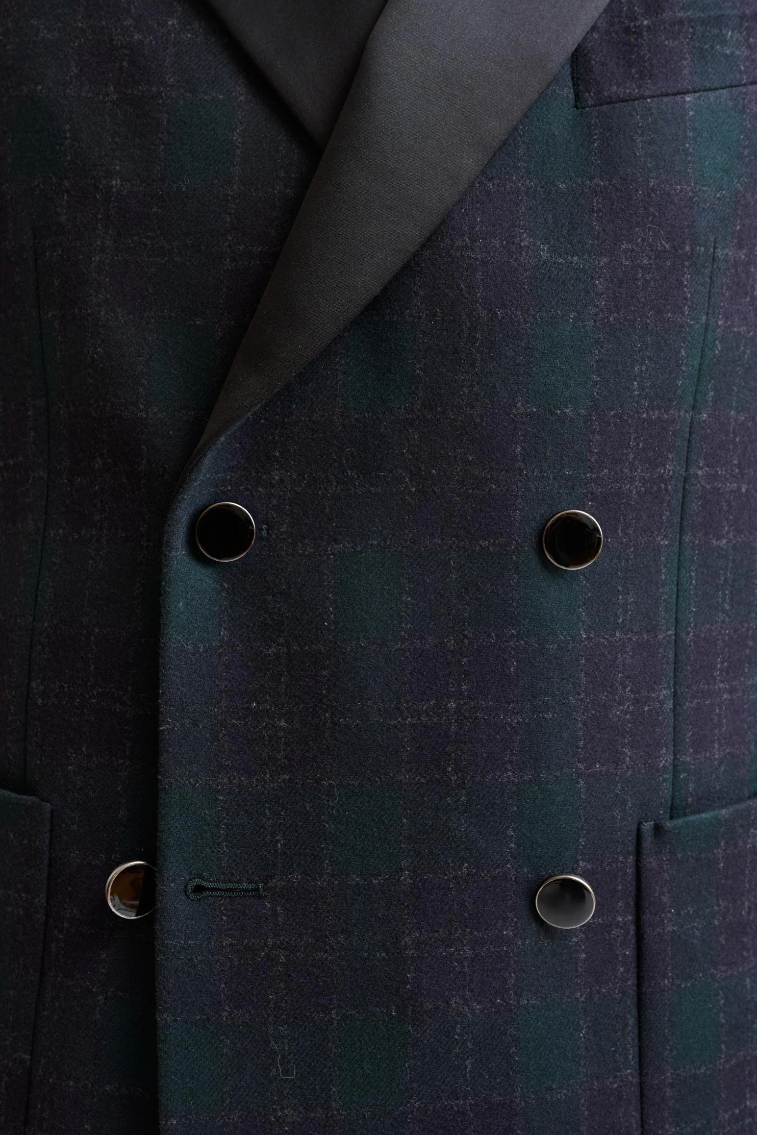 Dark Green Wool & Cashmere Soho Jacket Autumn Leaves - Image 3