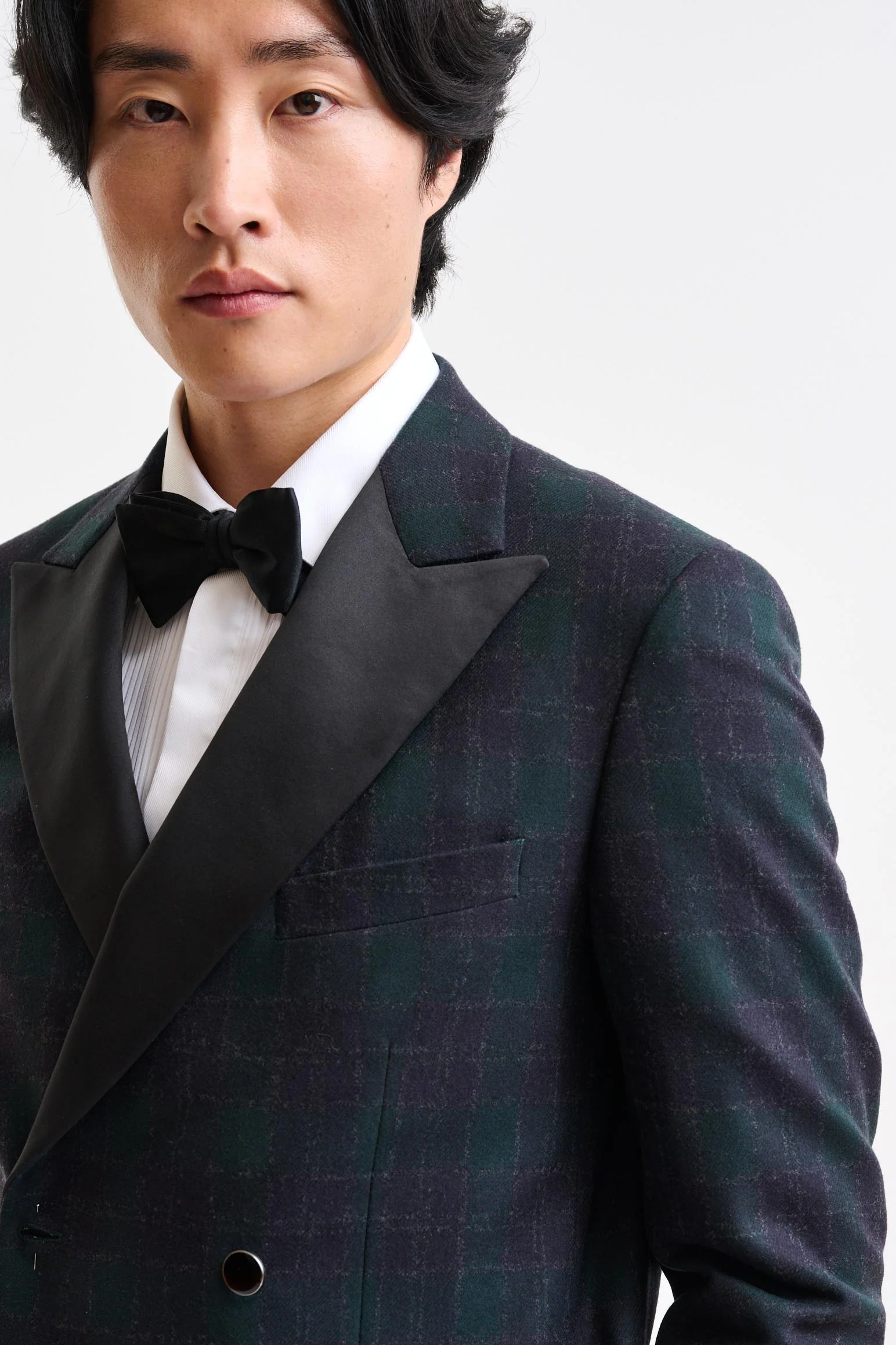 Dark Green Wool & Cashmere Soho Jacket Autumn Leaves - Image 6