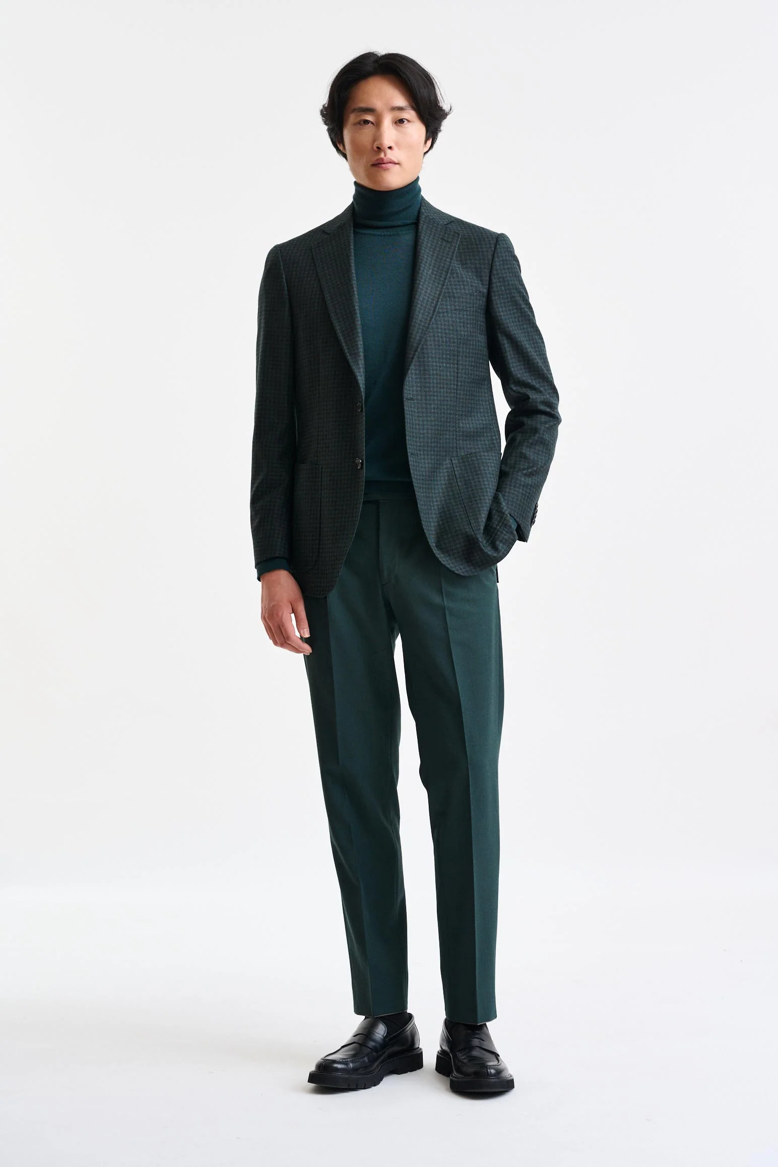 Dark Green Wool Soho Jacket Trend - Image 5
