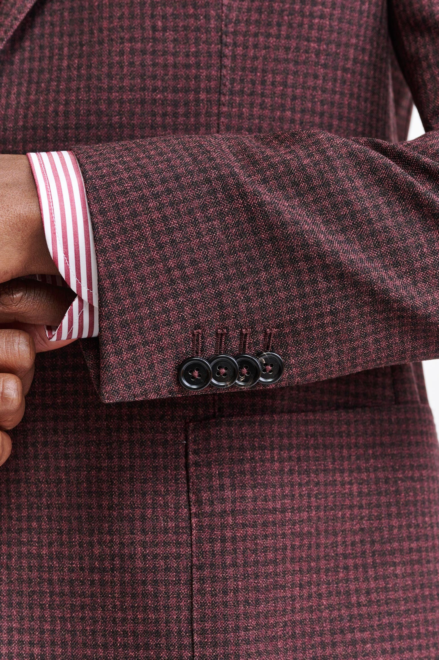 Dark Red 100% Wool Kenton Jacket Jazz - Image 2