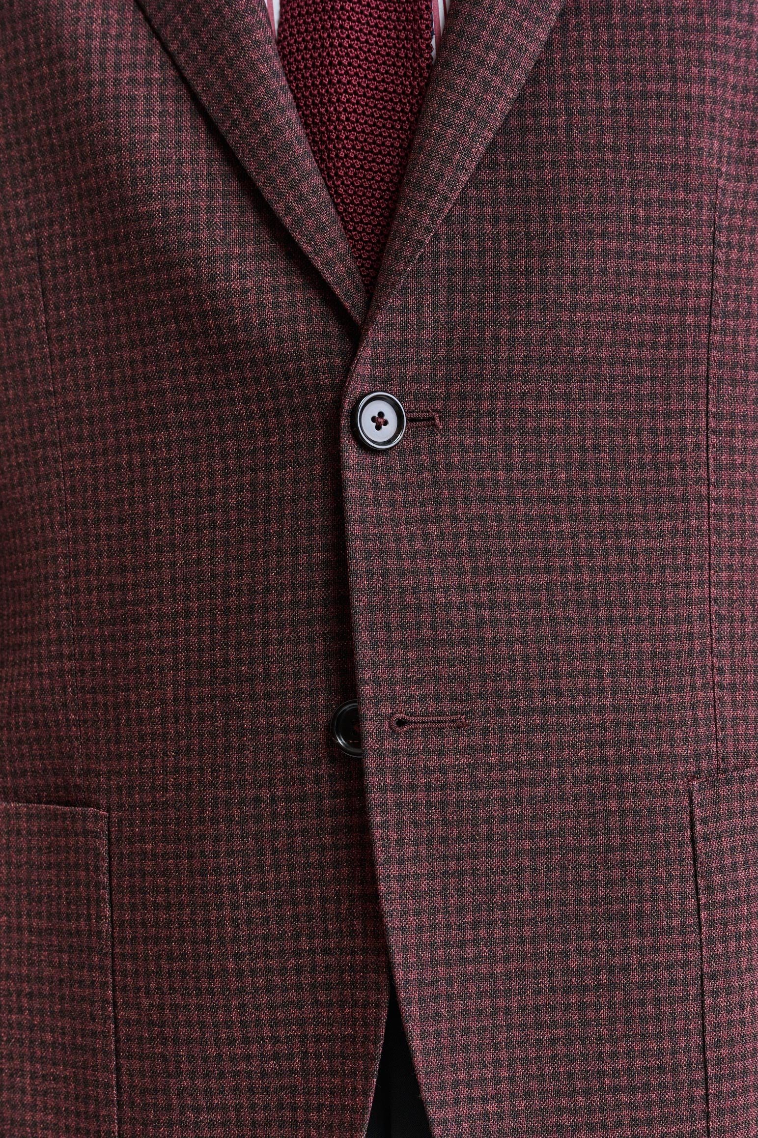 Dark Red 100% Wool Kenton Jacket Jazz - Image 3