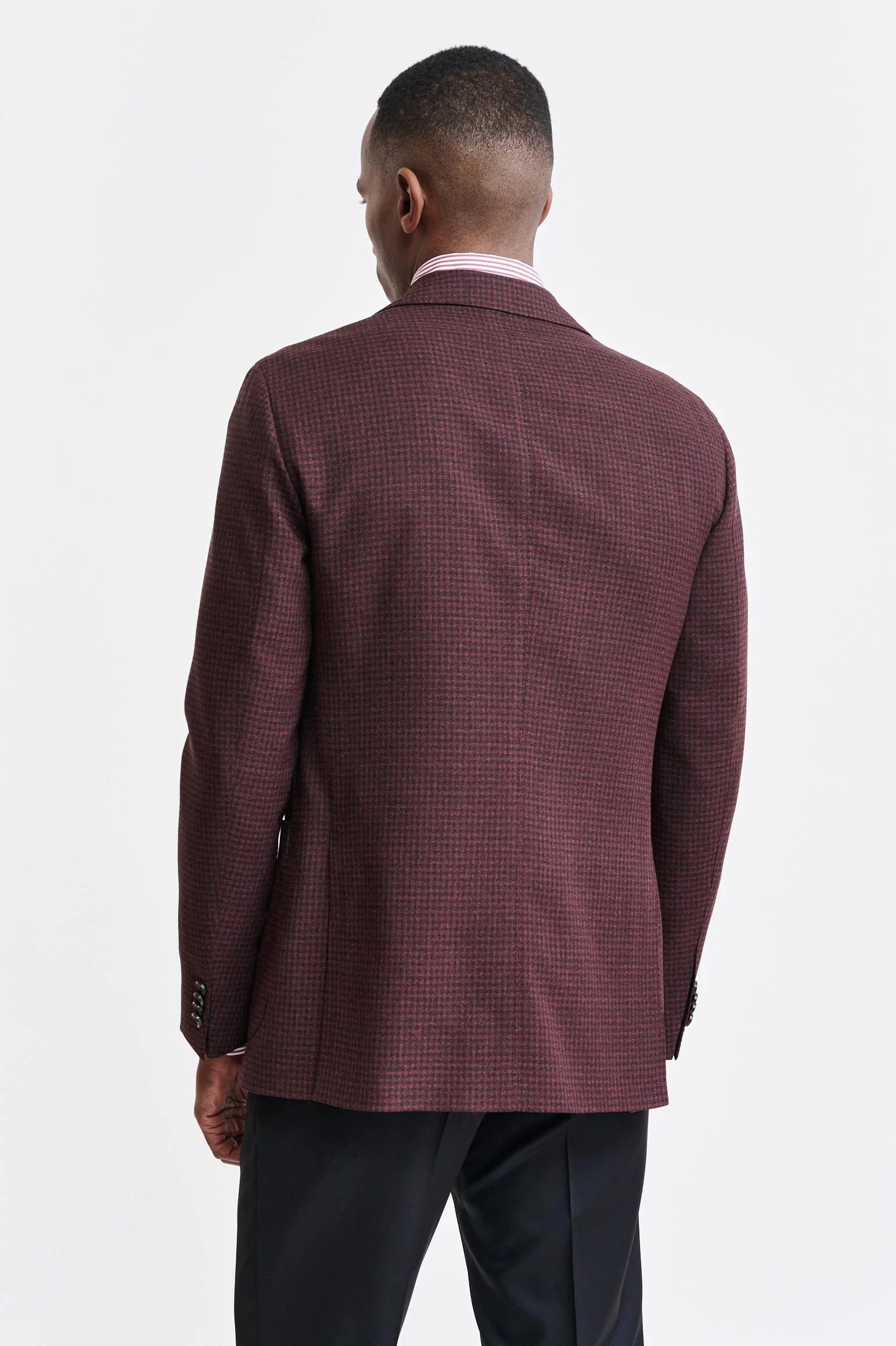 Dark Red 100% Wool Kenton Jacket Jazz - Image 7