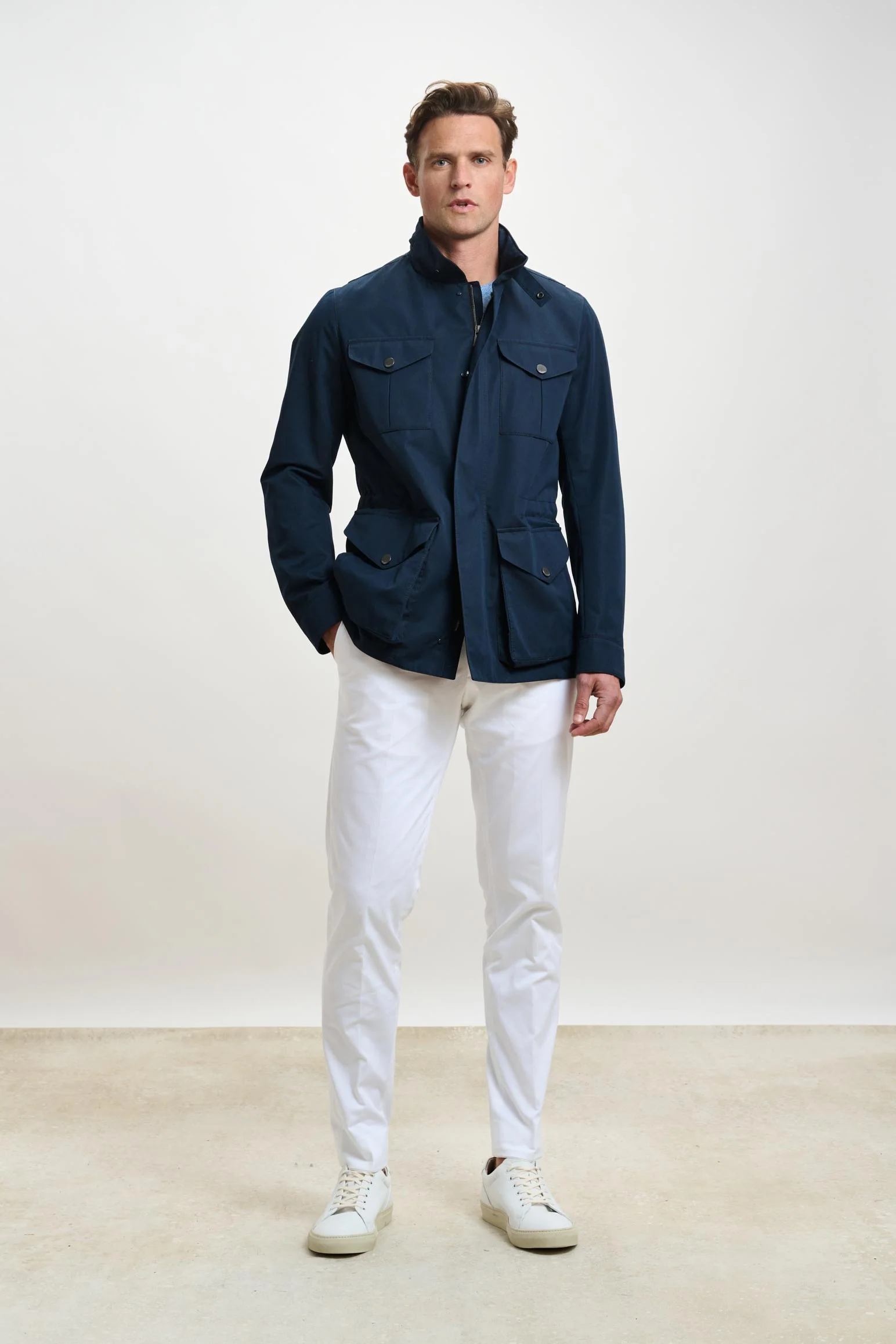 Navy Cotton Dartmoor Tech Field Jacket - Image 4