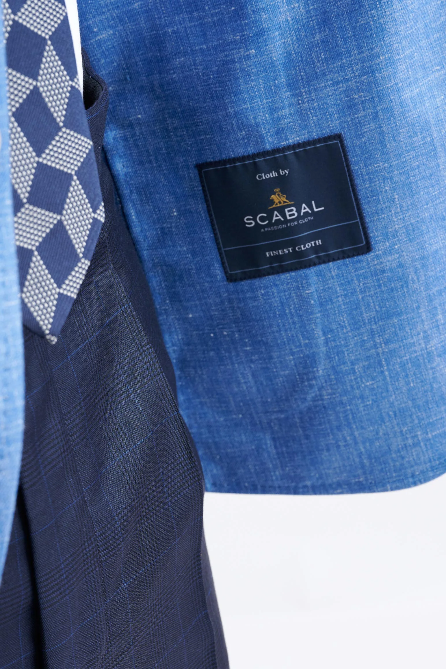 Light Blue Wool & Silk Soho Jacket Amalfi Trend - Image 3