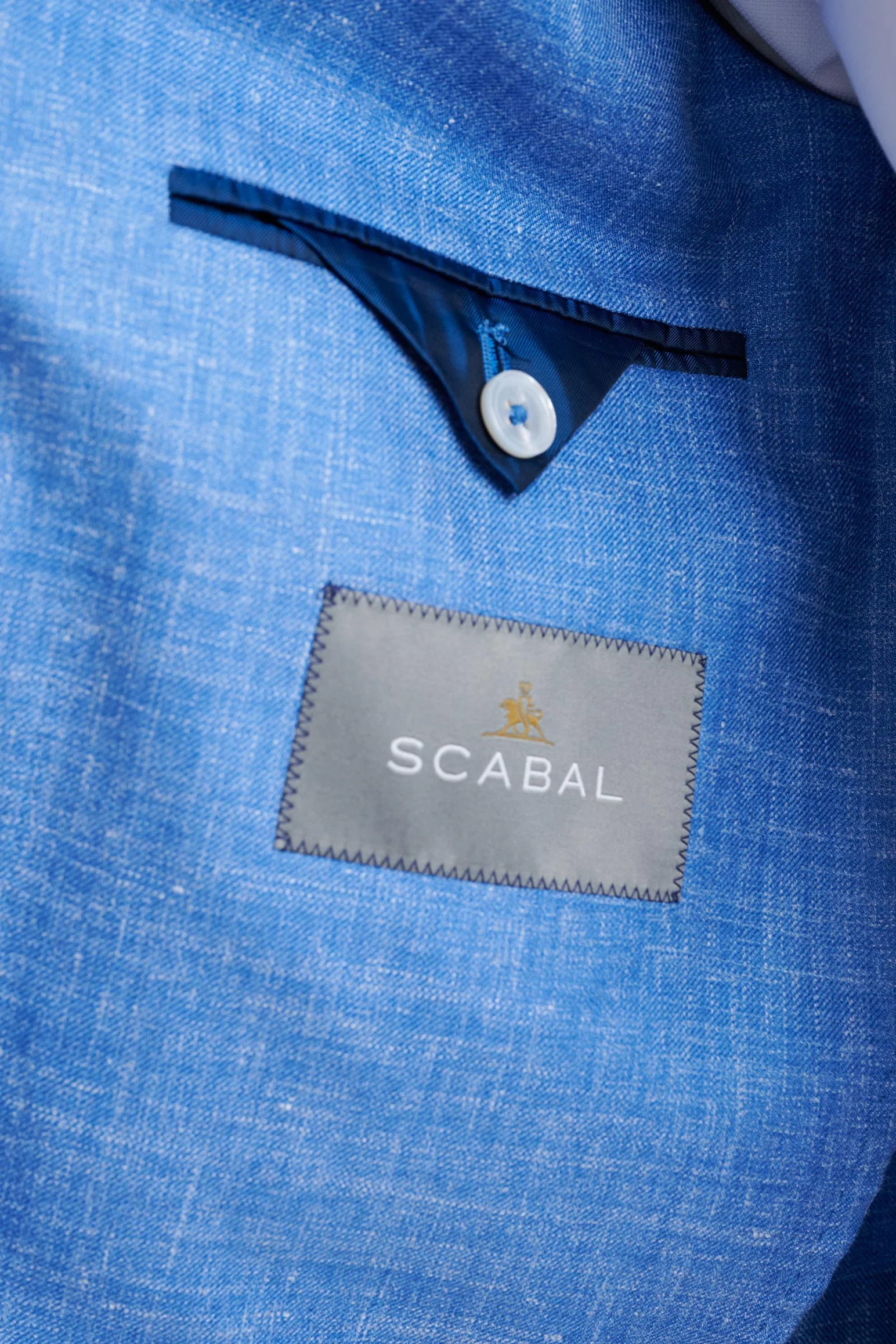 Light Blue Wool & Silk Soho Jacket Amalfi Trend - Image 4