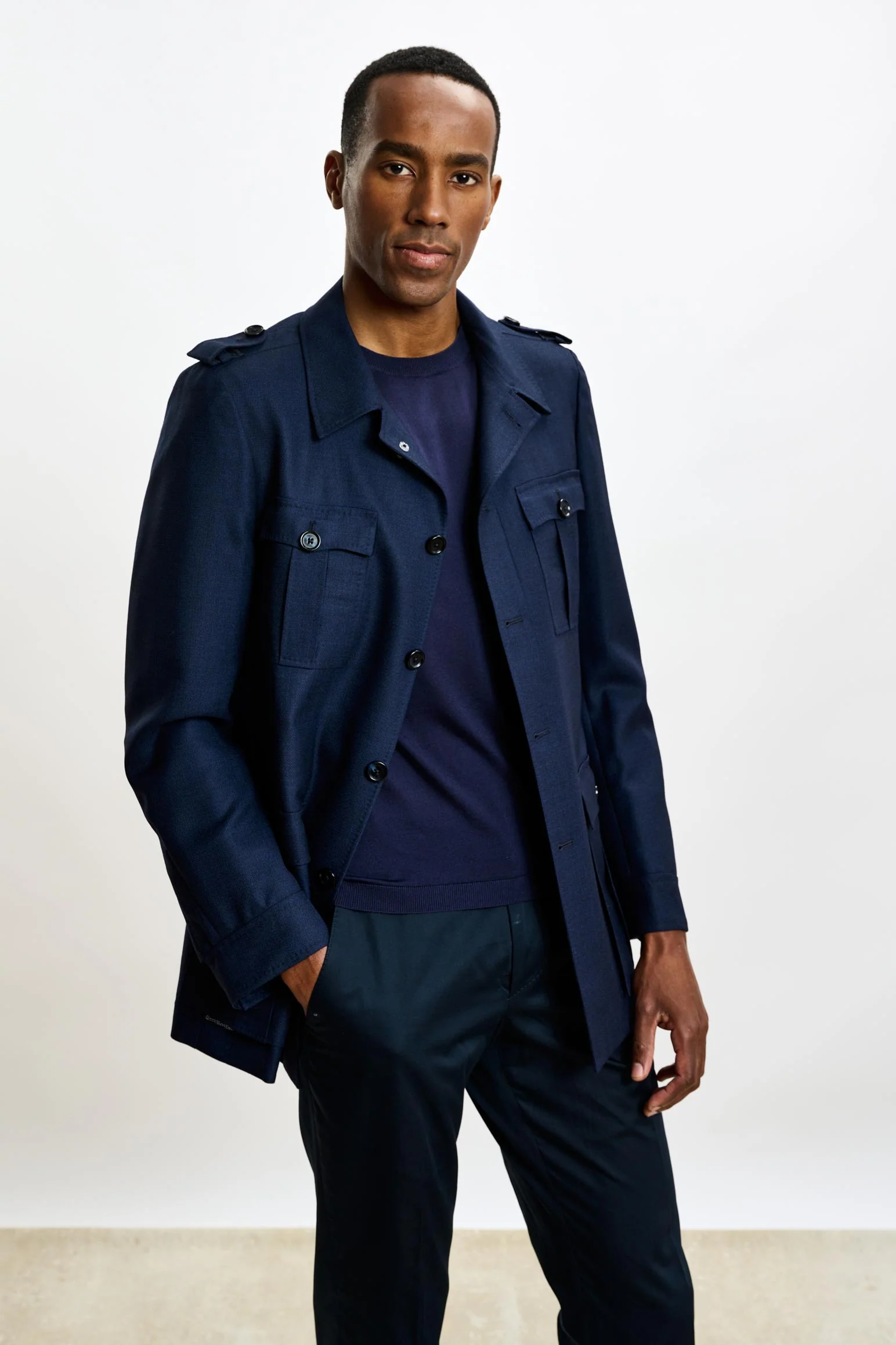 Navy Exmoor Safari Jacket - Image 4