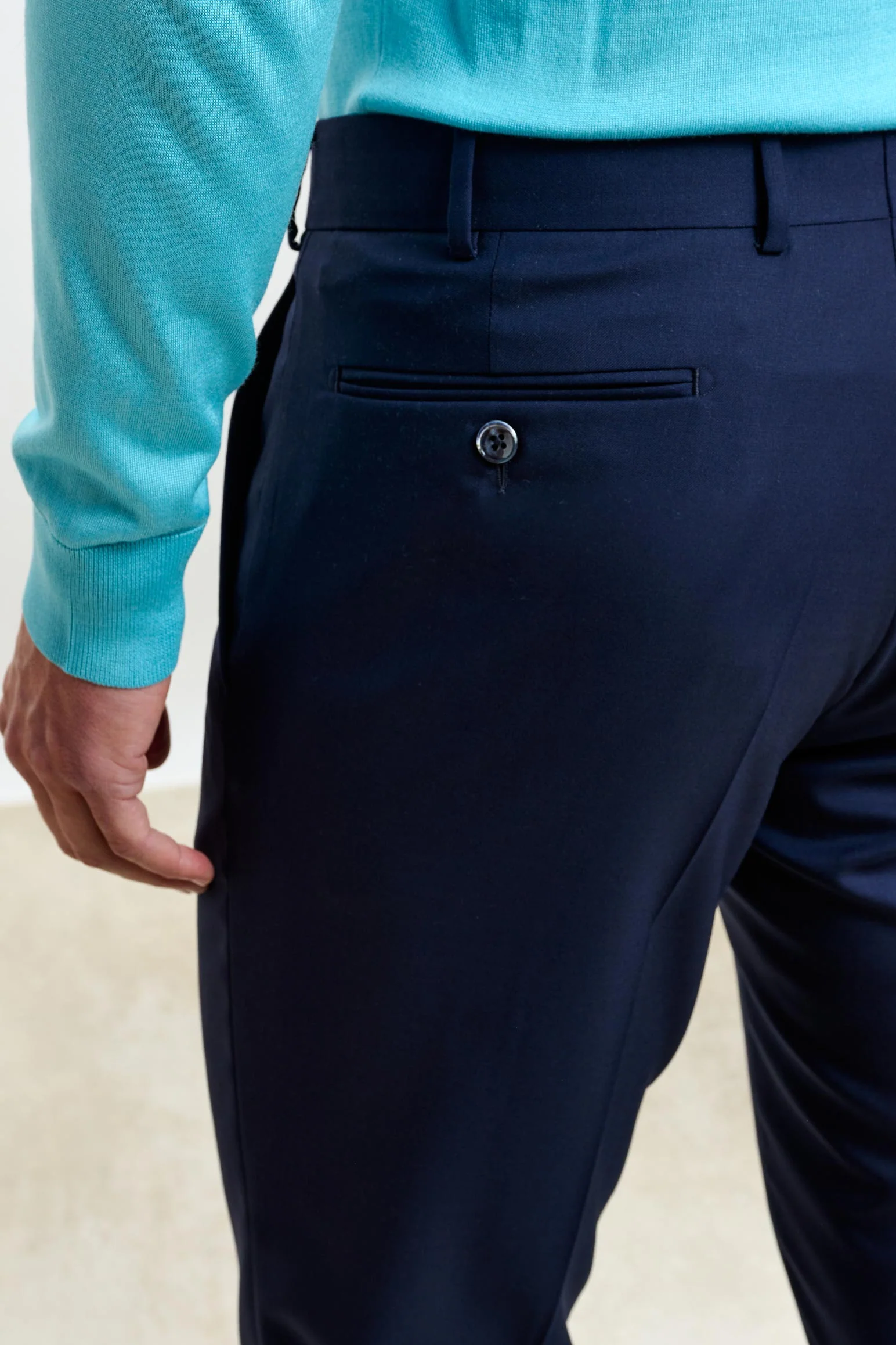 Navy Farley Trousers Eton - Image 4