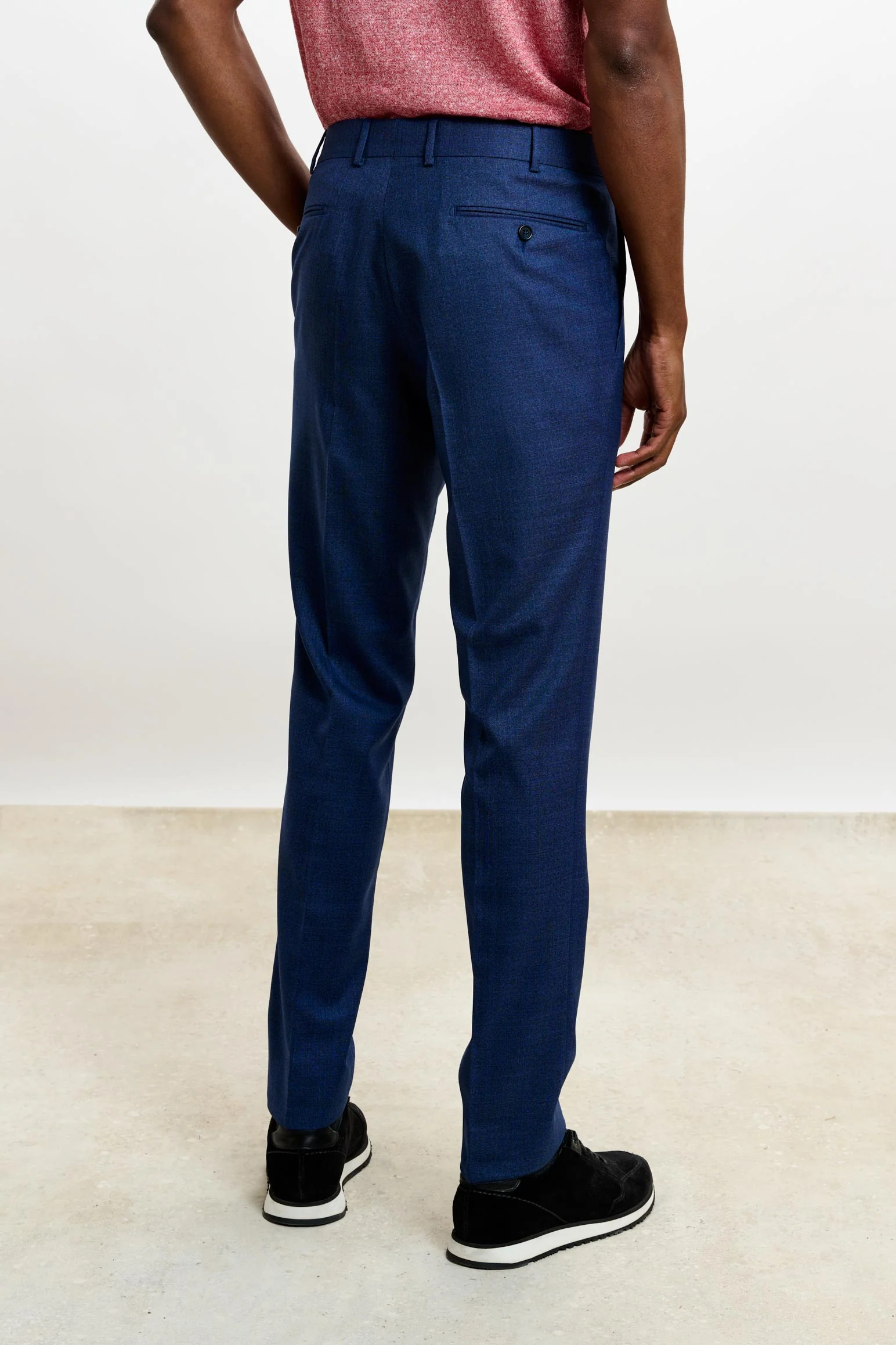 Plain Blue Farley Trousers Crossover - Image 5
