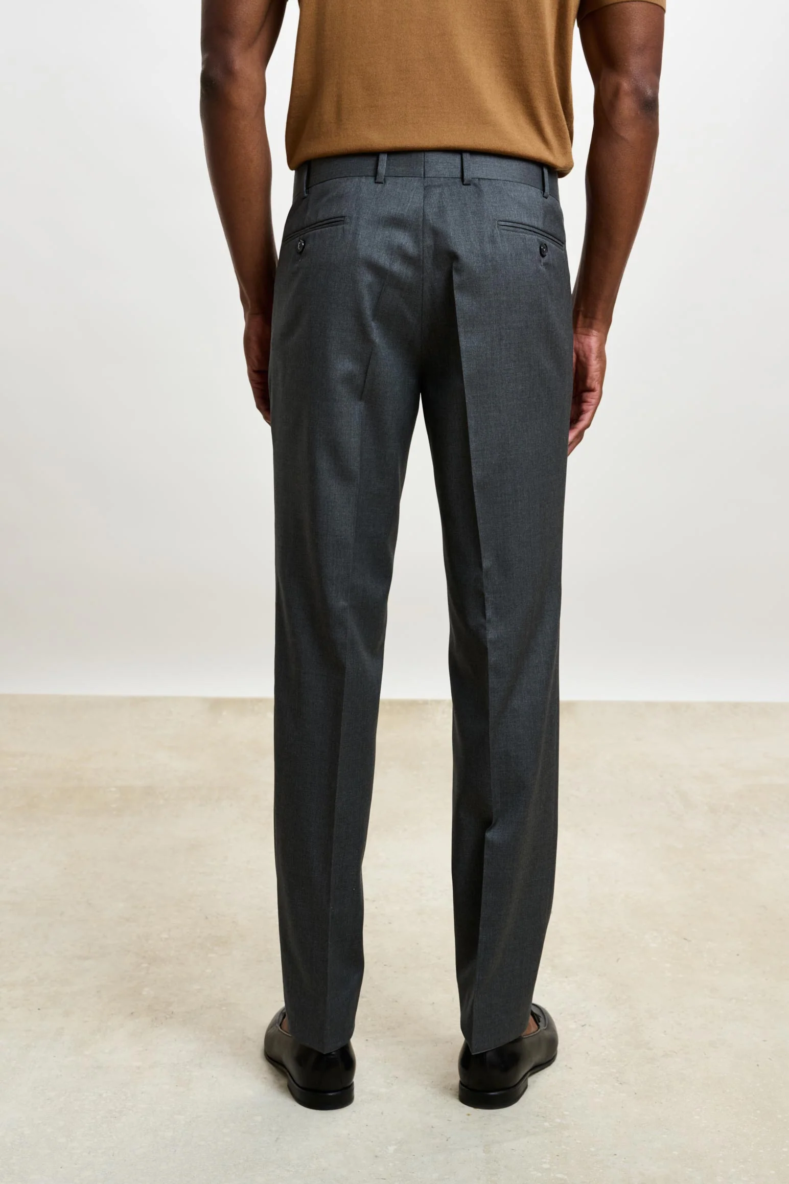 Mid Grey Melange Farley Trousers New Deluxe - Image 3