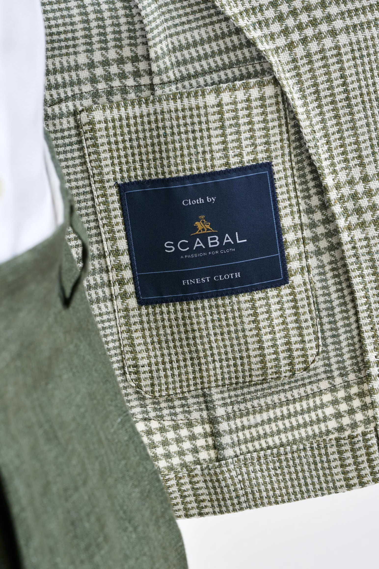 Forest Green Wool & Linen Kenton Jacket Amalfi Trend - Image 4