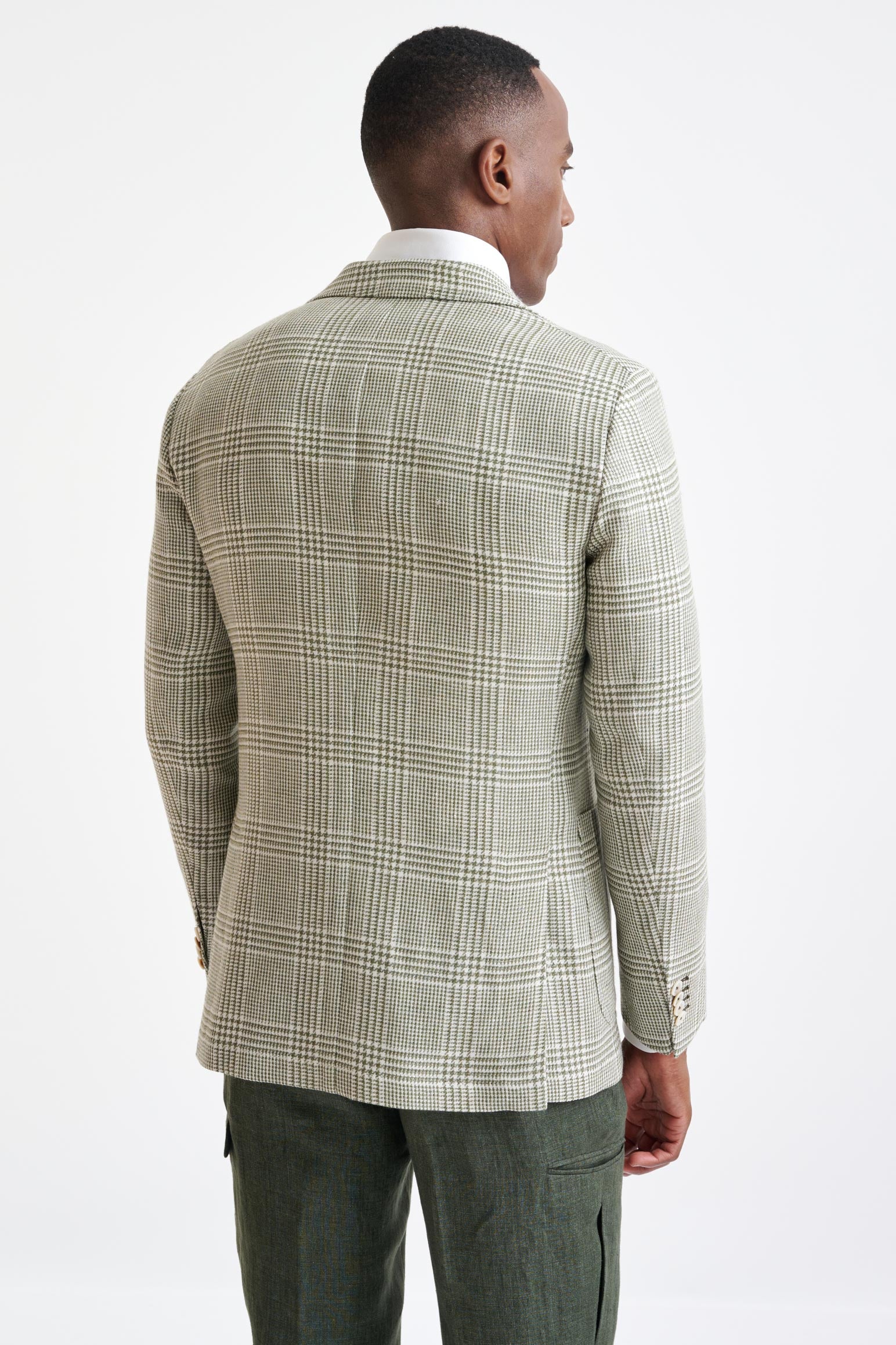 Forest Green Wool & Linen Kenton Jacket Amalfi Trend - Image 7