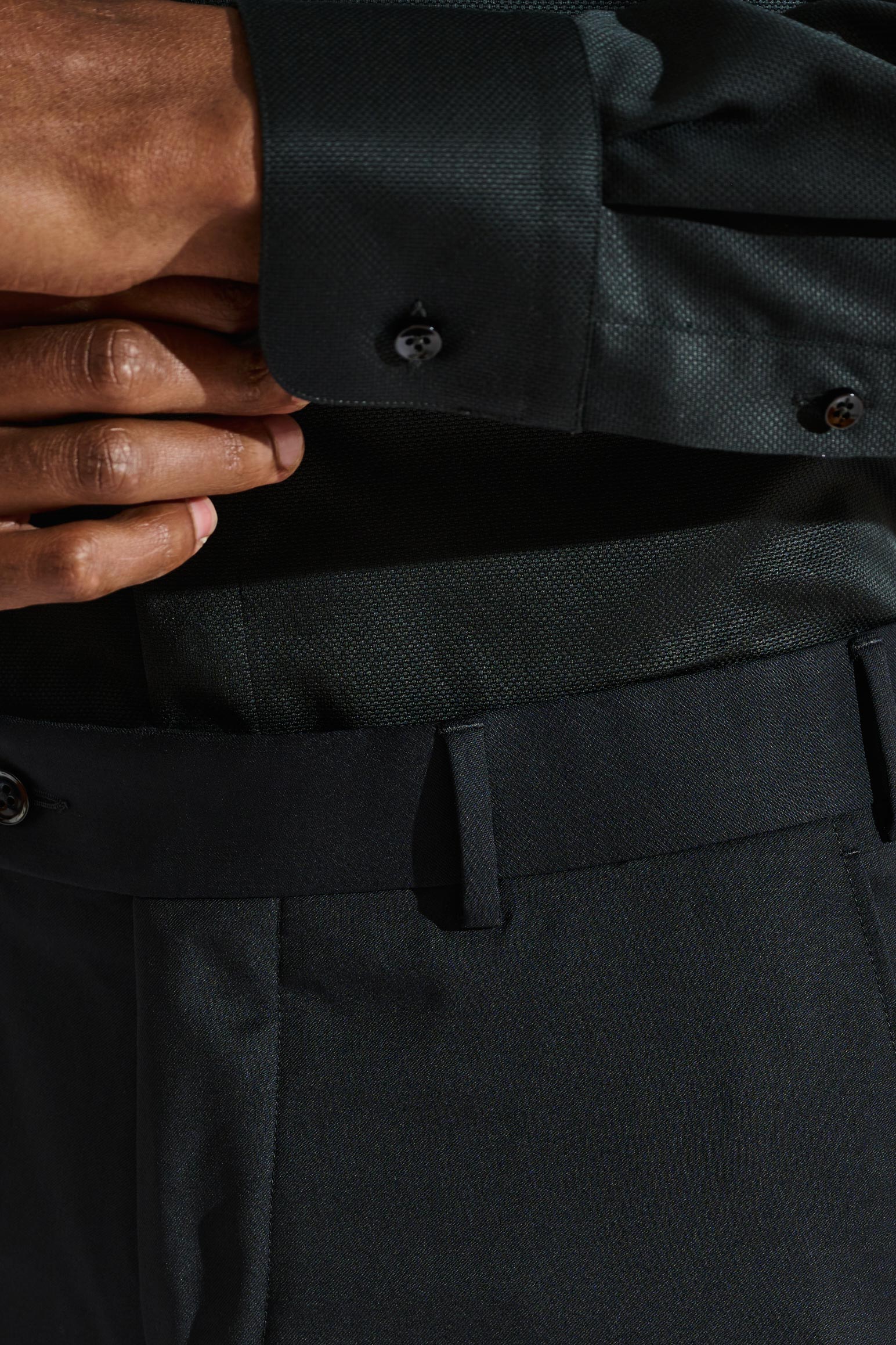 Black Pique Formal Shirt - Image 5