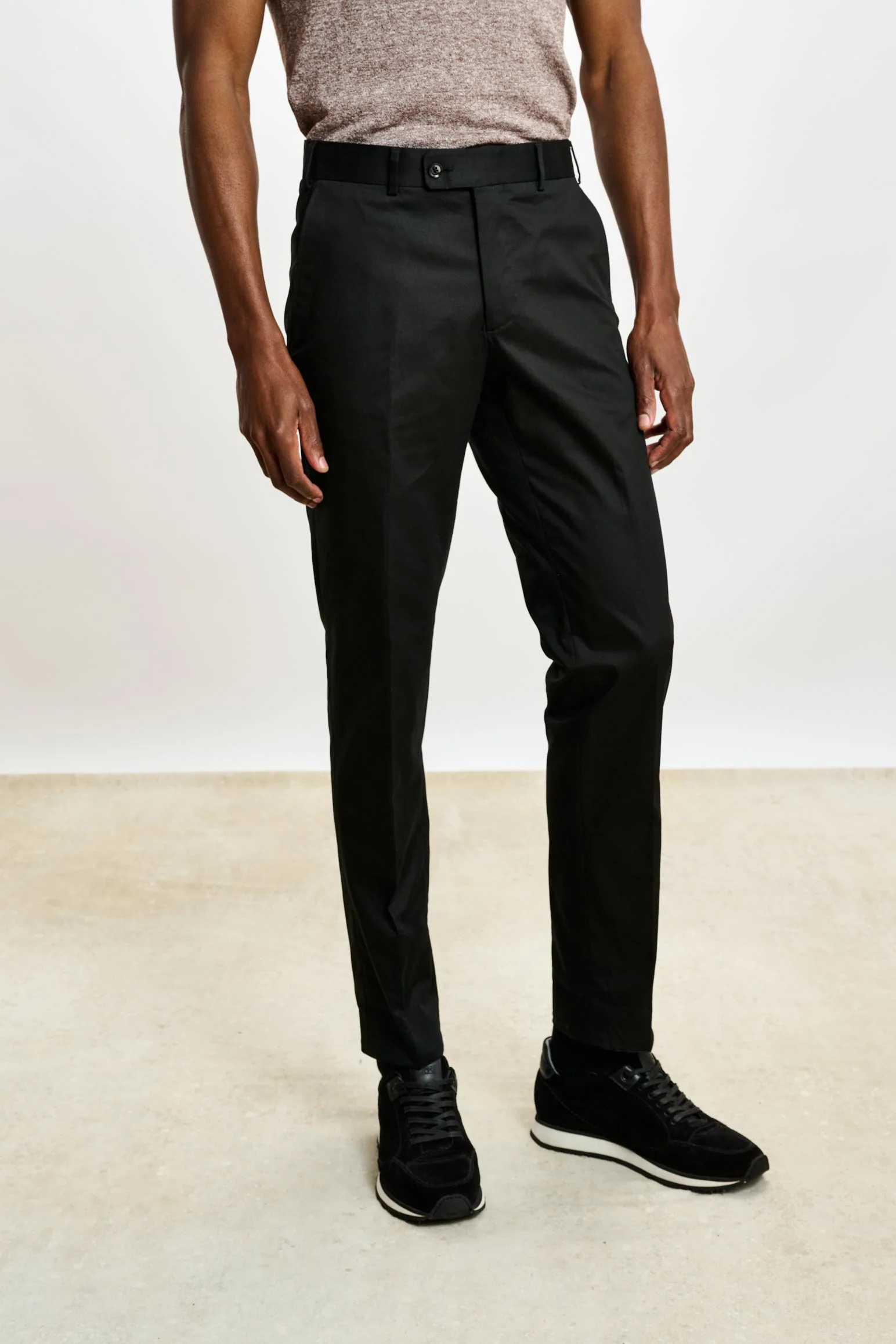 Black Gibbet Trousers Cashmere Cotton - Image 3