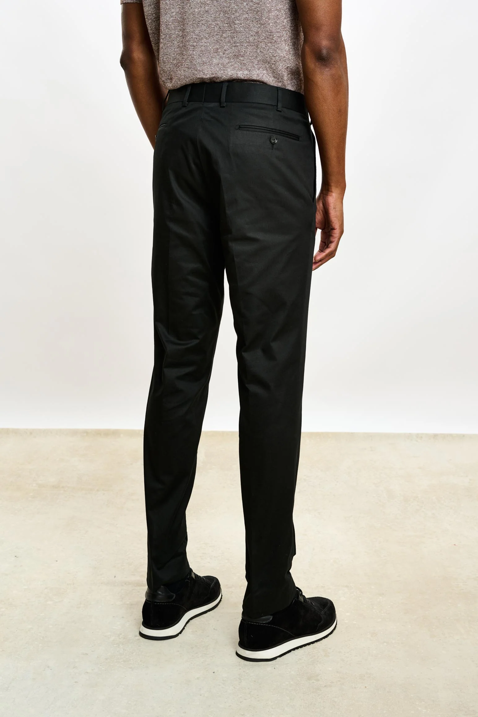 Black Gibbet Trousers Cashmere Cotton - Image 5