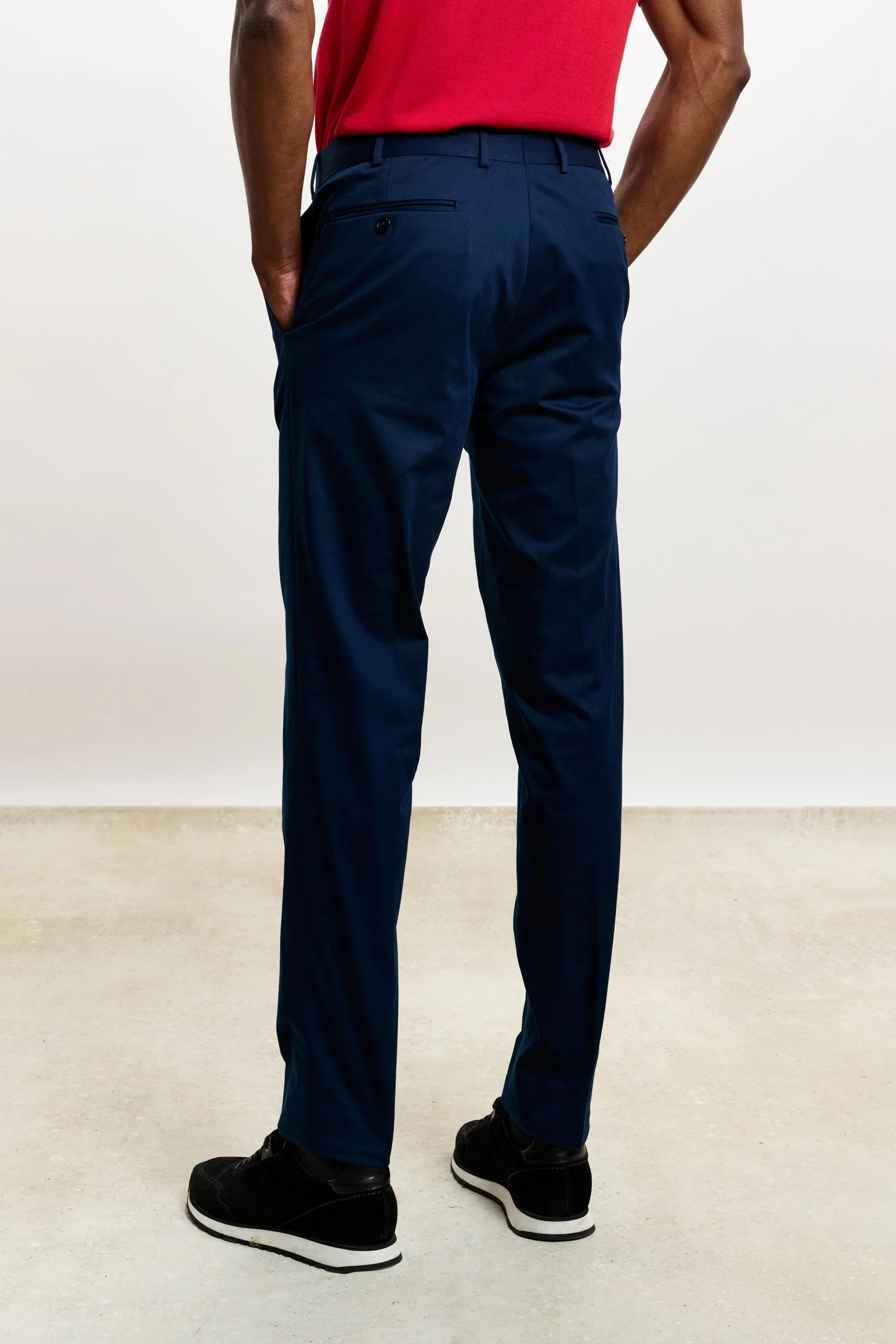 Blue Gibbet Trousers Cashmere Cotton - Image 4