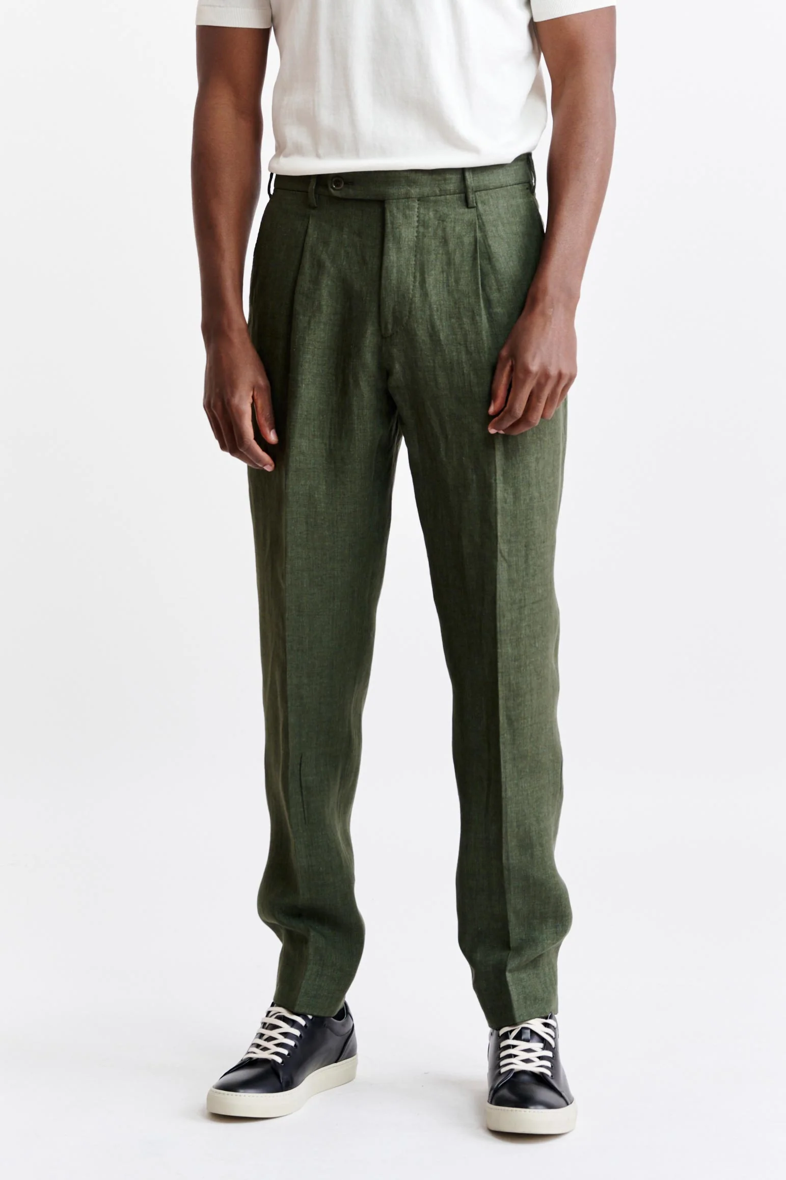 Green 100% Linen Xander Trousers Pure Linen - Image 2