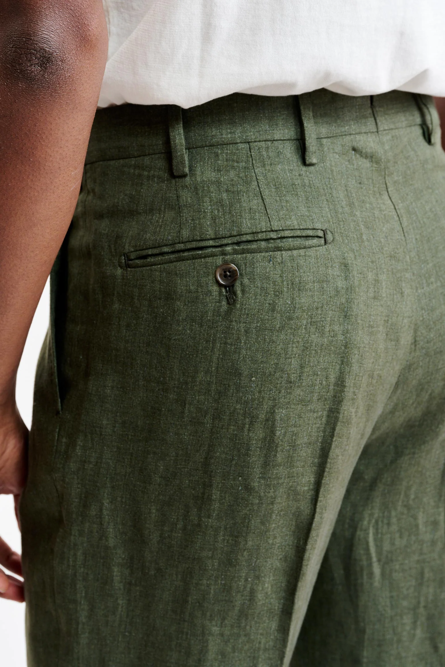 Green 100% Linen Xander Trousers Pure Linen - Image 5