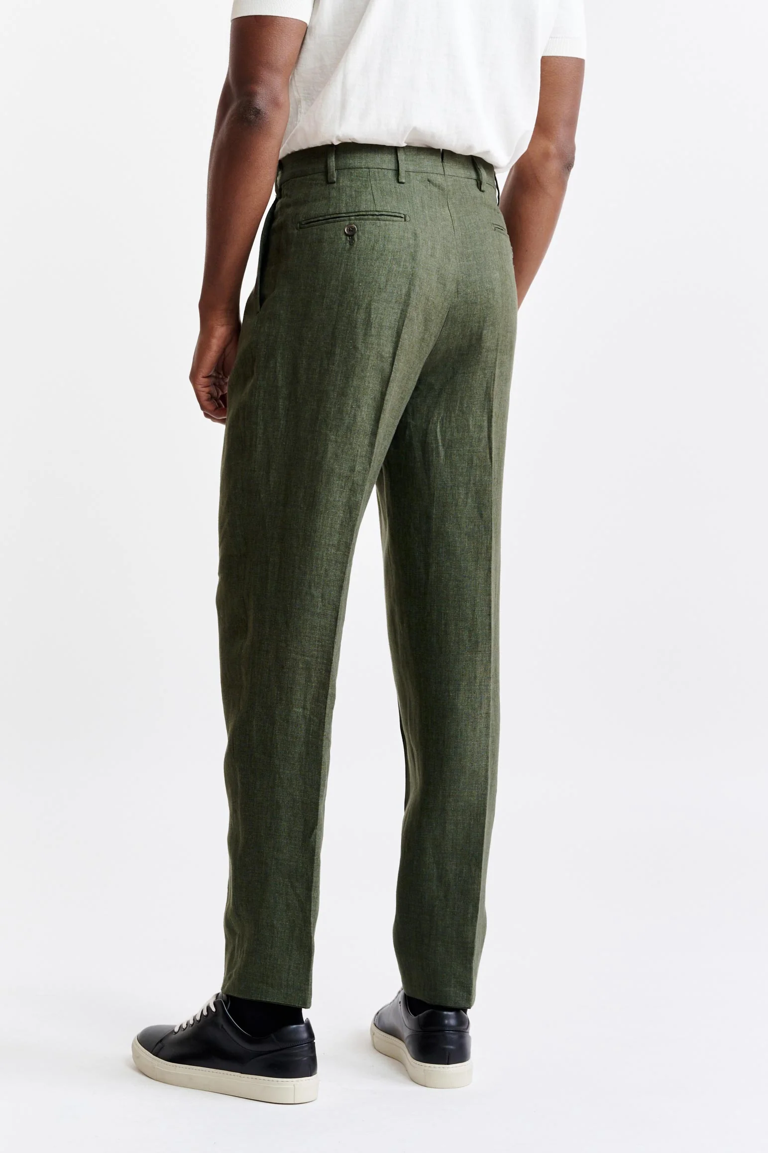 Green 100% Linen Xander Trousers Pure Linen - Image 6