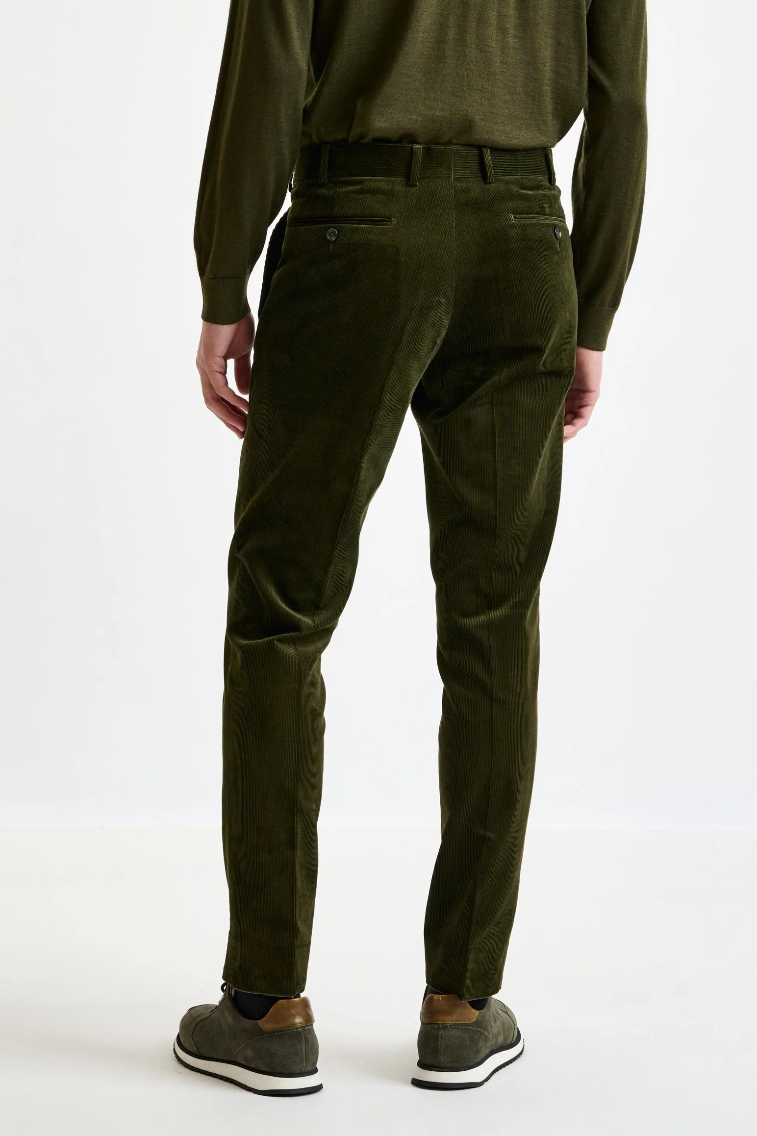 Green Cotton Gibbet Trousers Corduroy - Image 3