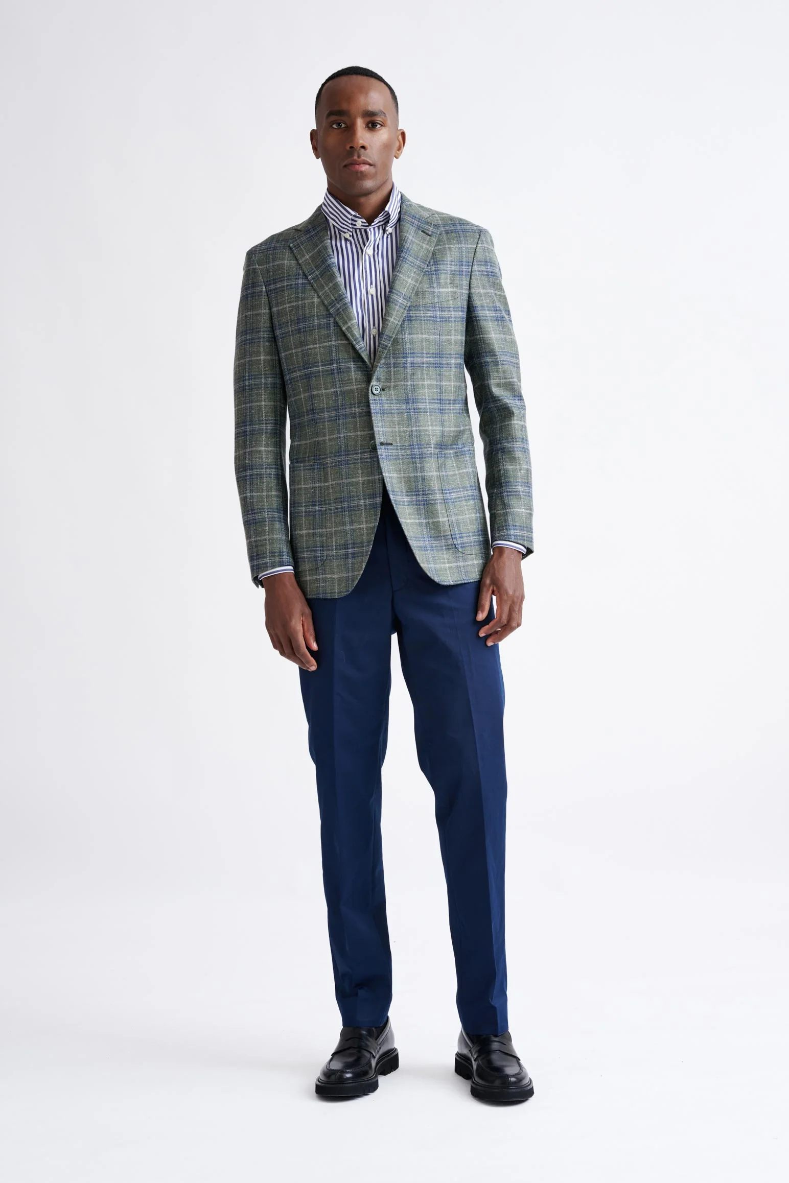 Green Wool & Silk Kenton Jacket Amalfi Trend