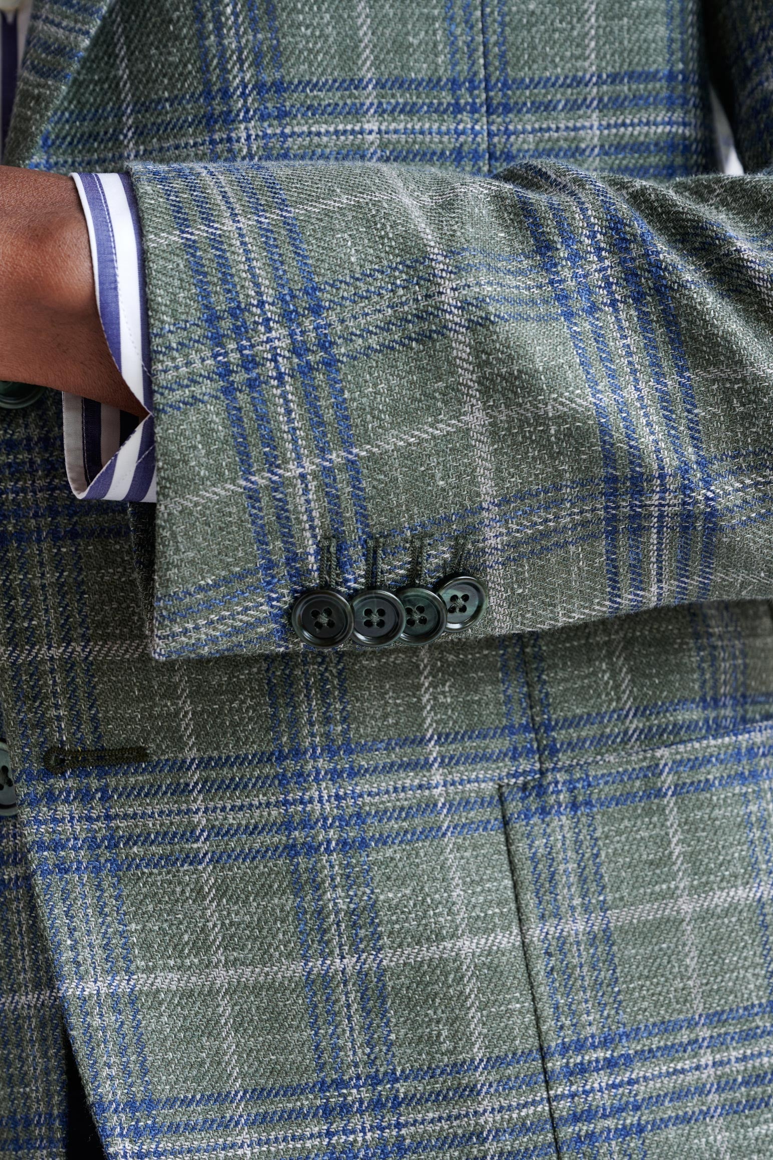 Green Wool & Silk Kenton Jacket Amalfi Trend - Image 2