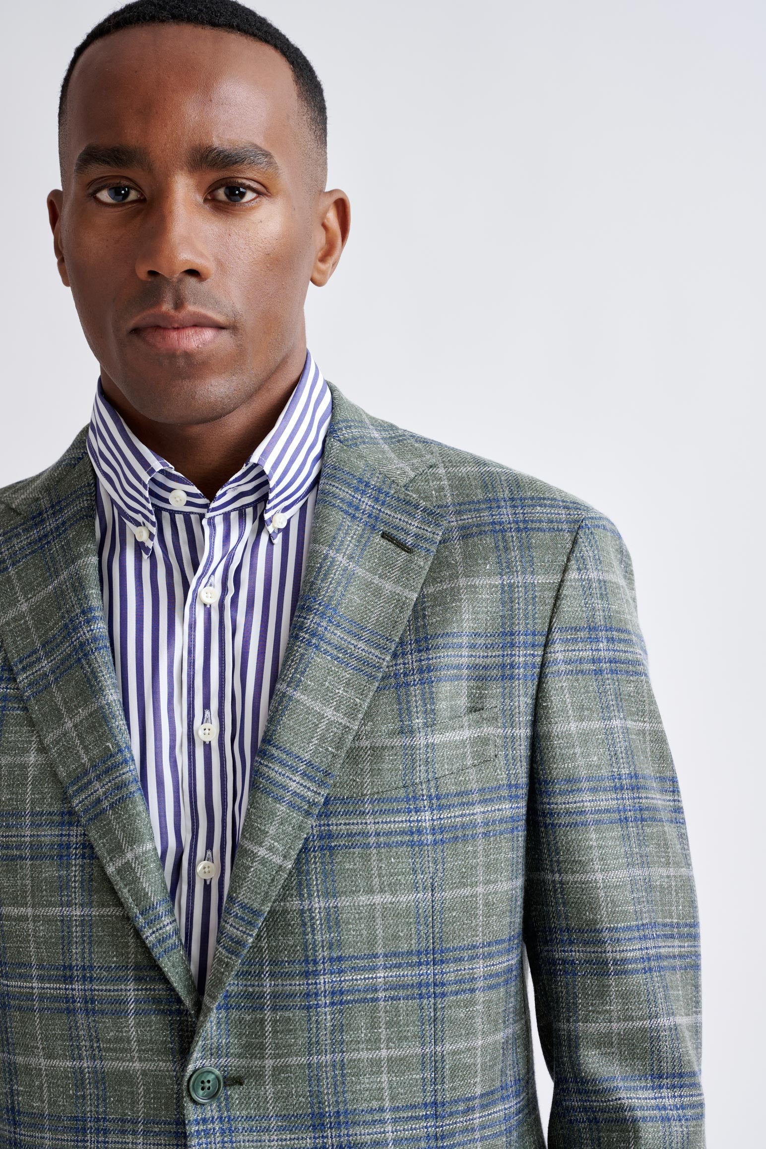 Green Wool & Silk Kenton Jacket Amalfi Trend - Image 6