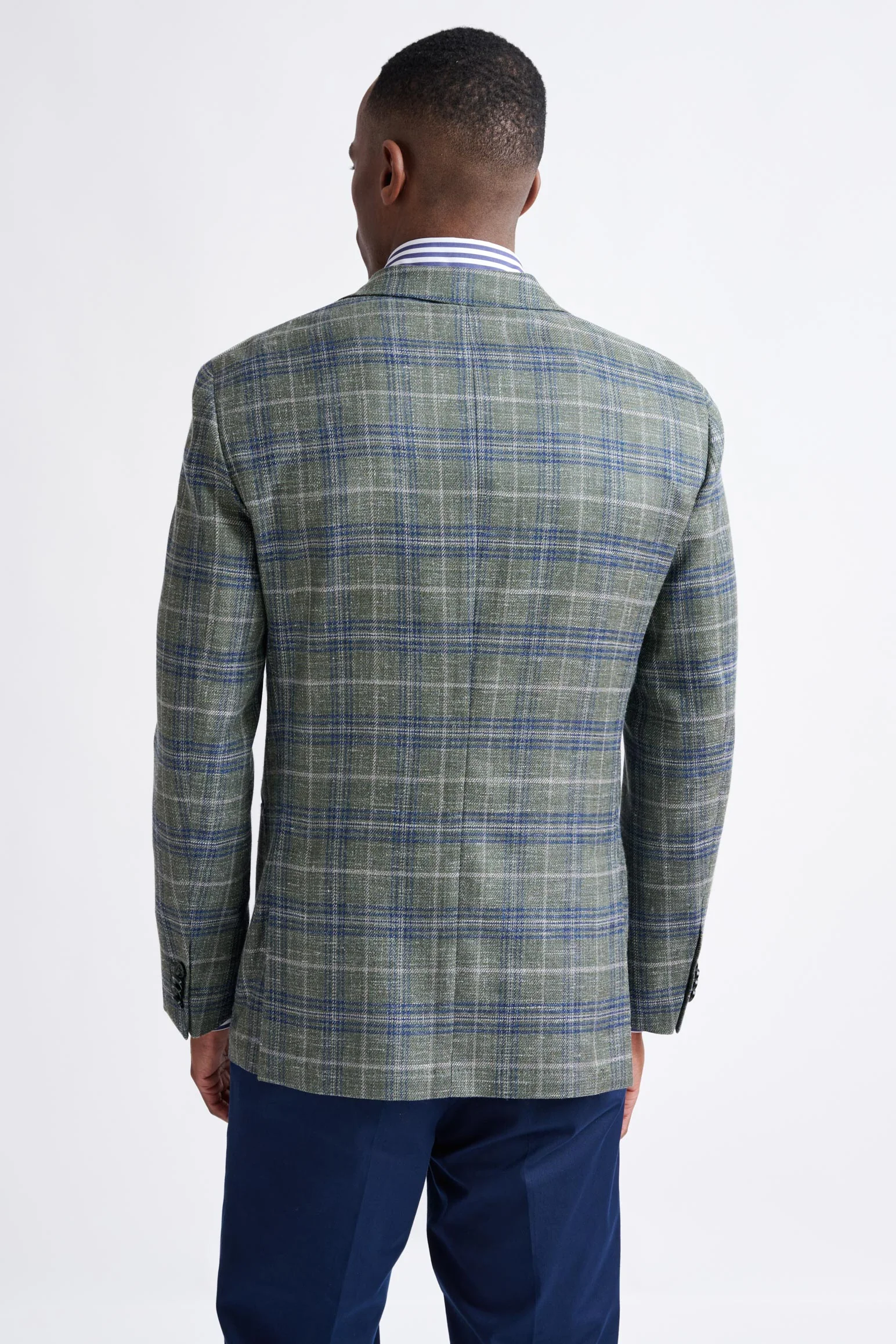Green Wool & Silk Kenton Jacket Amalfi Trend - Image 7