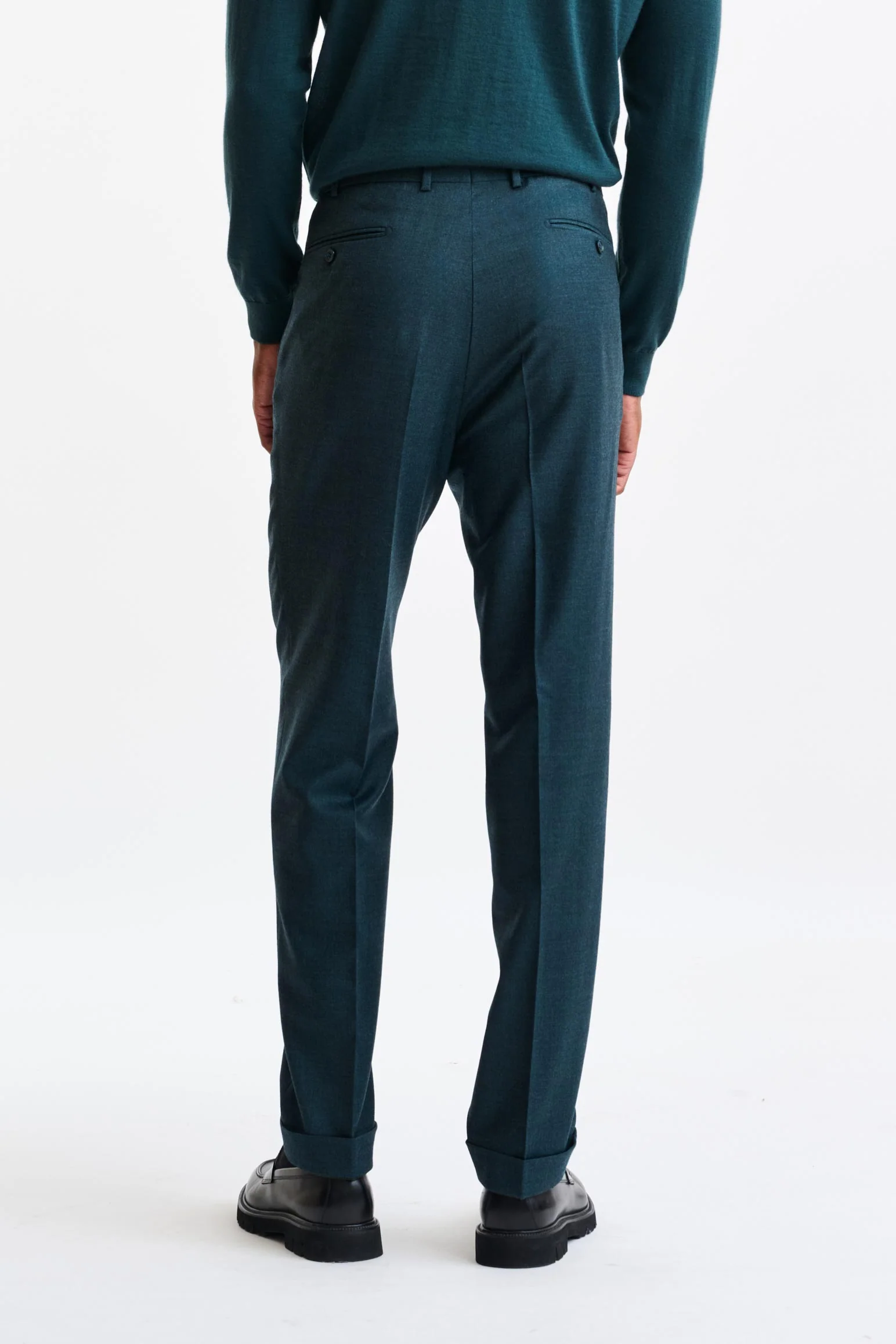 Green Super 130´s Wool Farley Trousers - Image 6