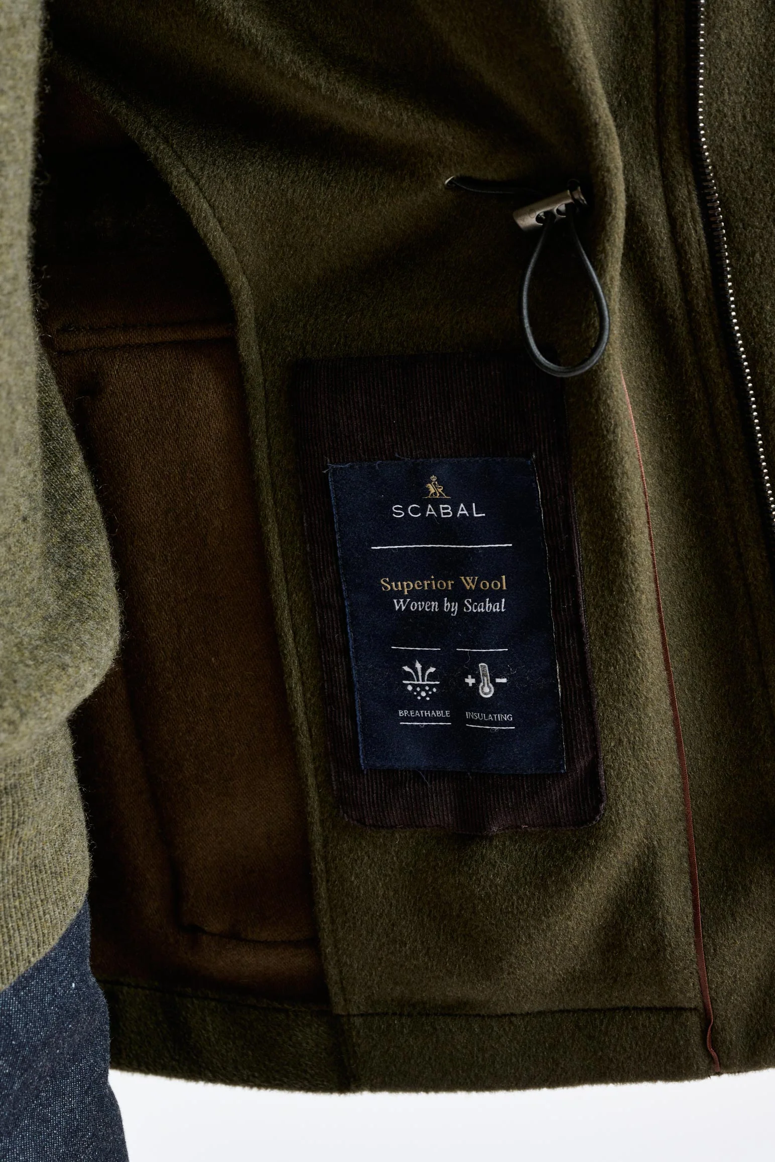 Green Wool Dartmoor Field Jacket Zeus - Image 2