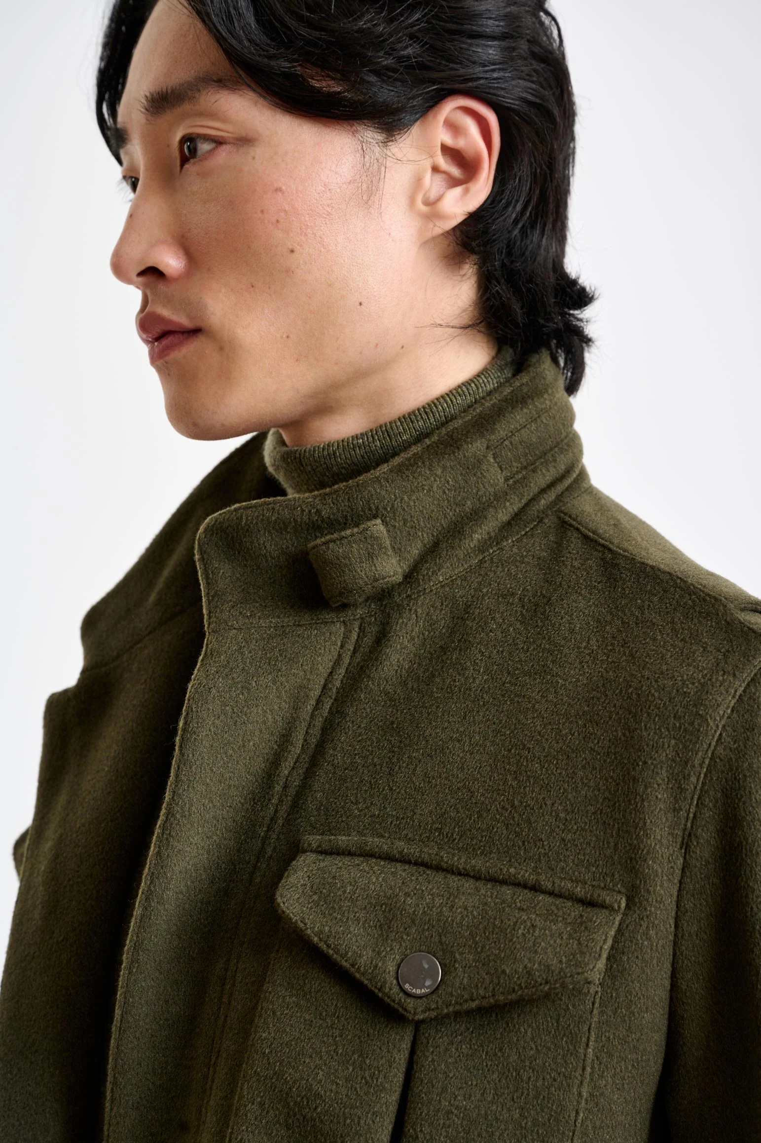 Green Wool Dartmoor Field Jacket Zeus - Image 4