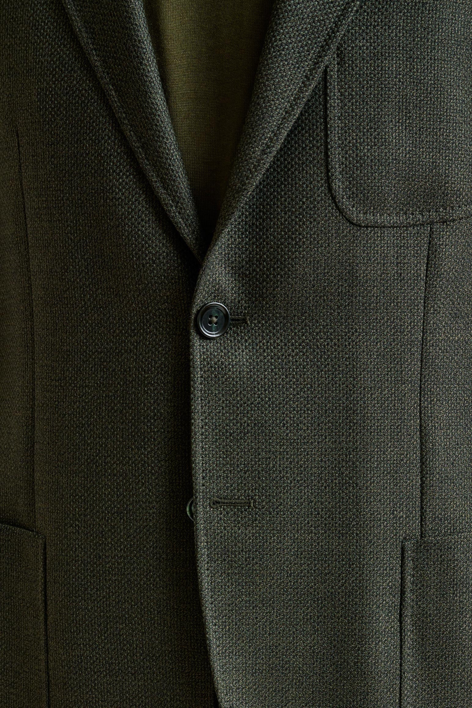 Green Super 100's Wool Kenton Jacket Sonata - Image 3