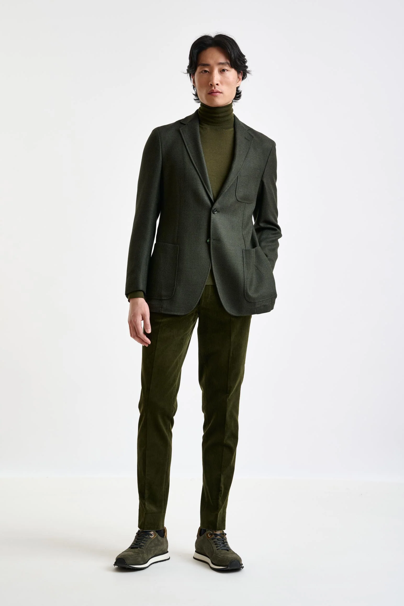 Green Super 100's Wool Kenton Jacket Sonata - Image 5