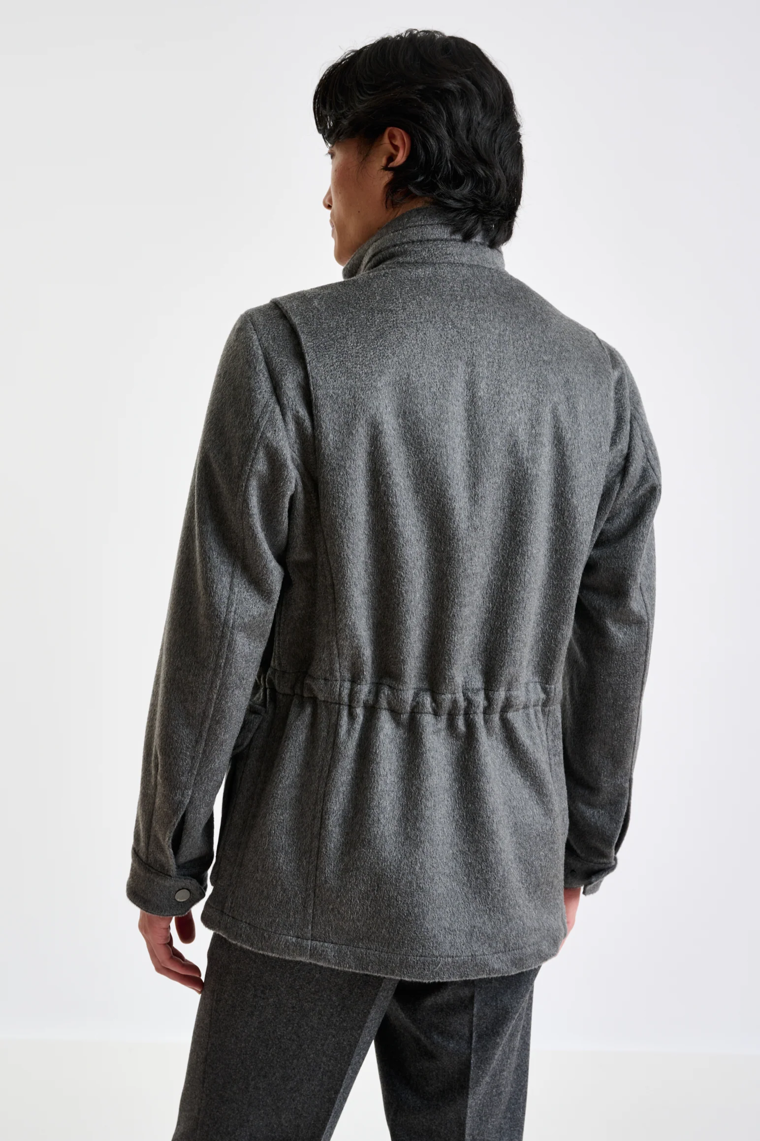 Grey 100% Cashmere Dartmoor Field Jacket Zeus - Image 5