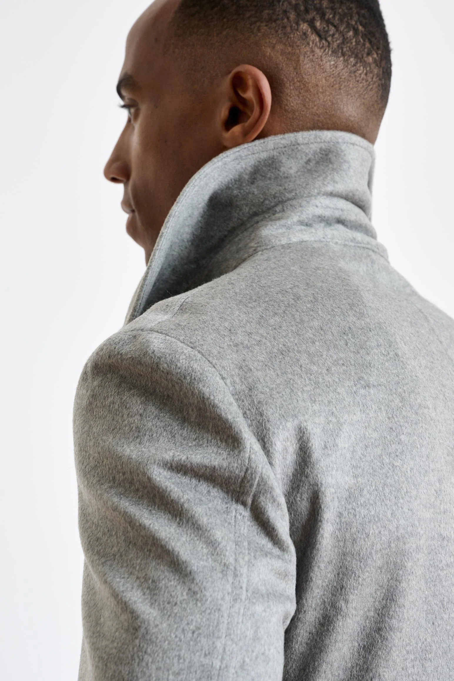 Grey 100% Cashmere Nelson Peacoat Zeus - Image 5