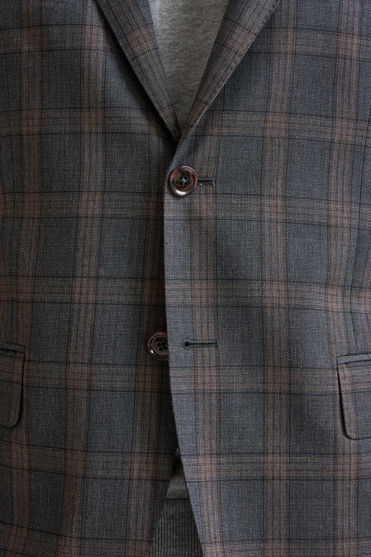 Grey Brown Check Wool Kenton Jacket Lifestyle - Image 3