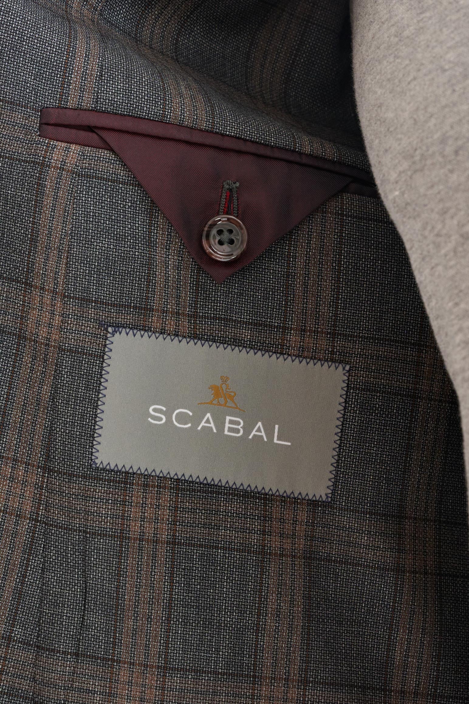 Grey Brown Check Wool Kenton Jacket Lifestyle - Image 5