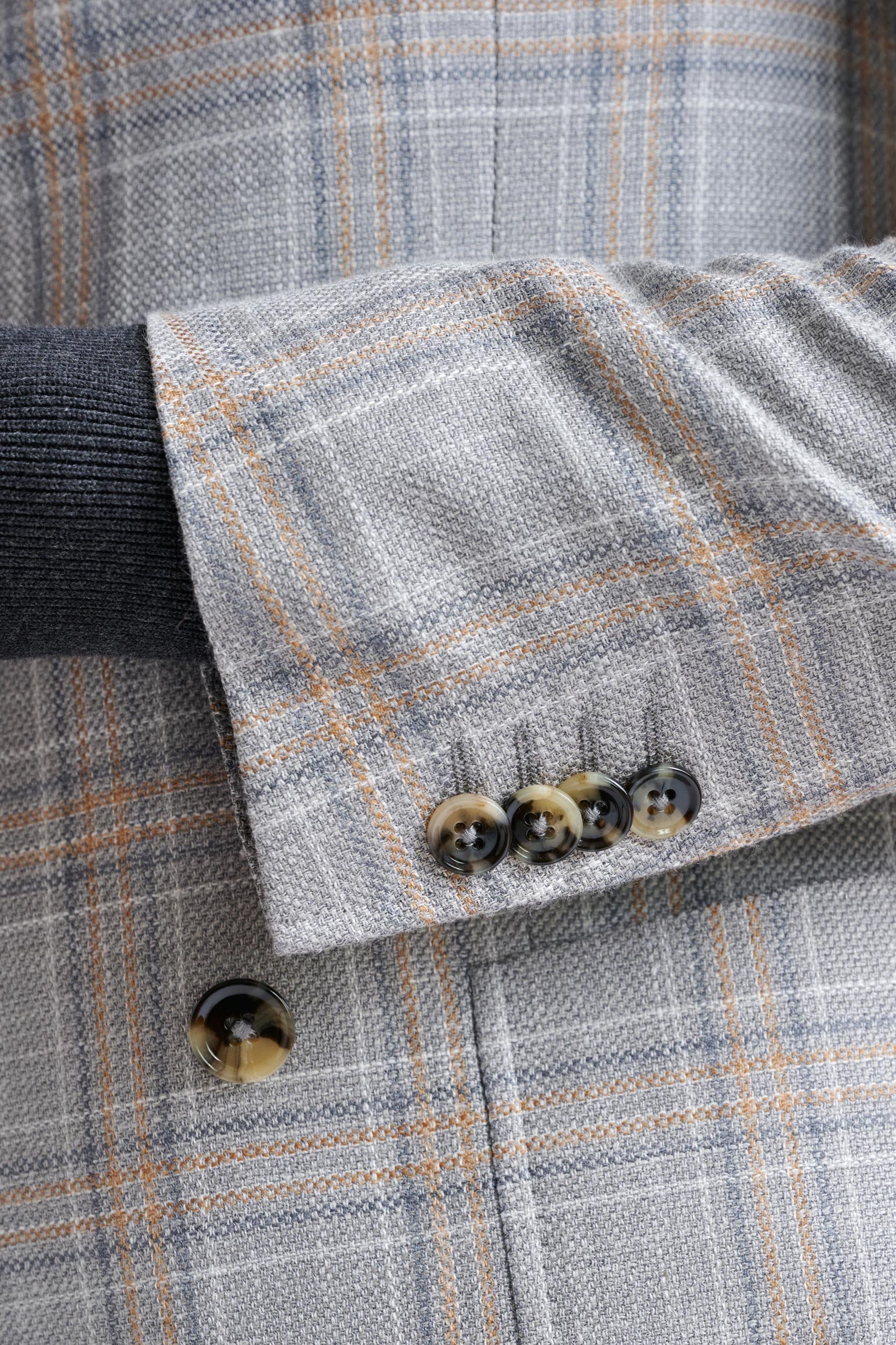 Light Grey Wool & Silk Kenton Jacket Amalfi Trend - Image 2