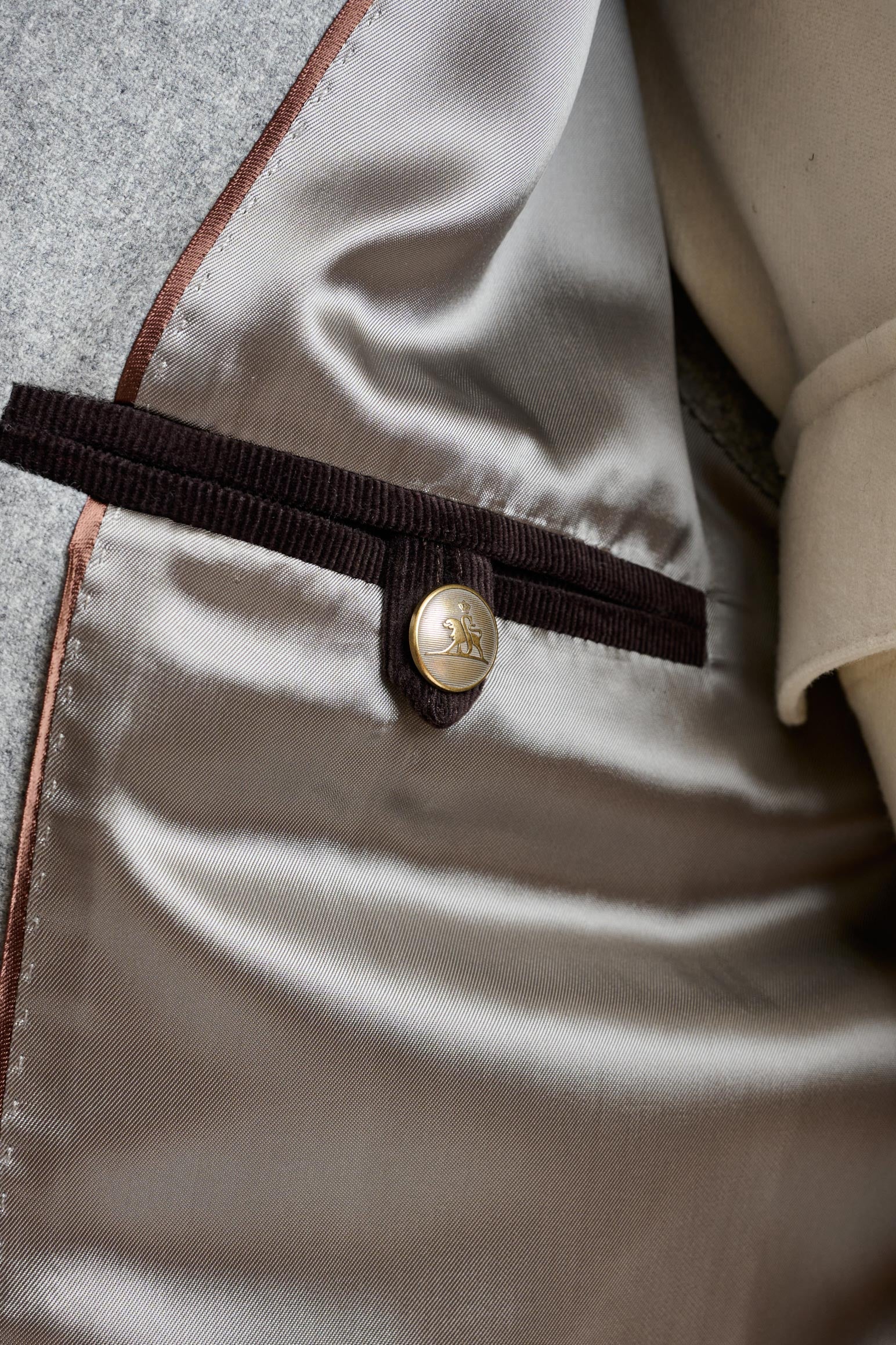 Grey Super 100's Wool Keswick Waistcoat Flannel Saxony - Image 8