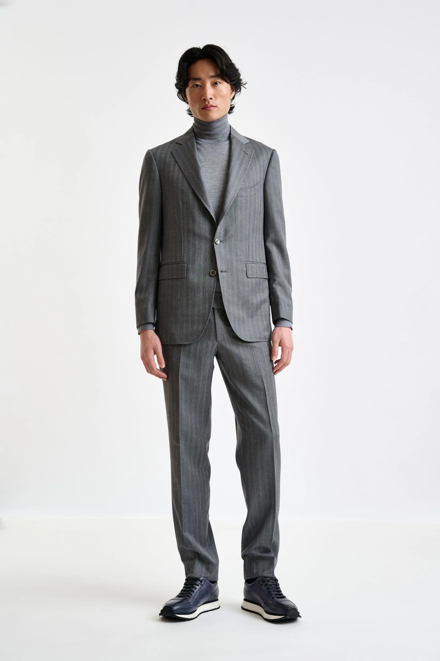 Grey Super 110's Wool Soho Suit Galaxy