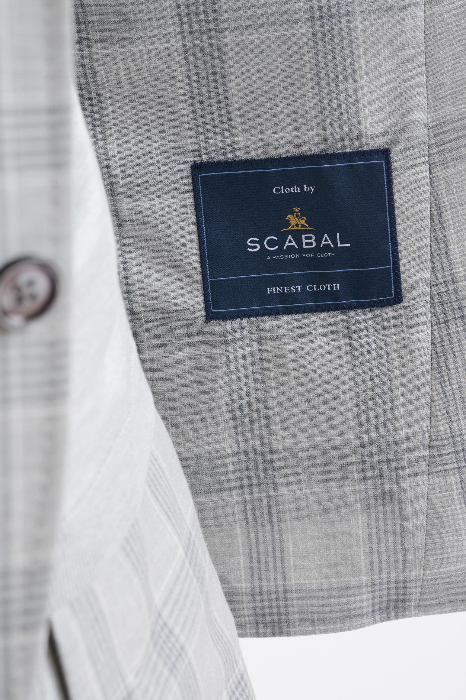 Grey & White Check Wool & Silk Kenton Suit Lifestyle - Image 4
