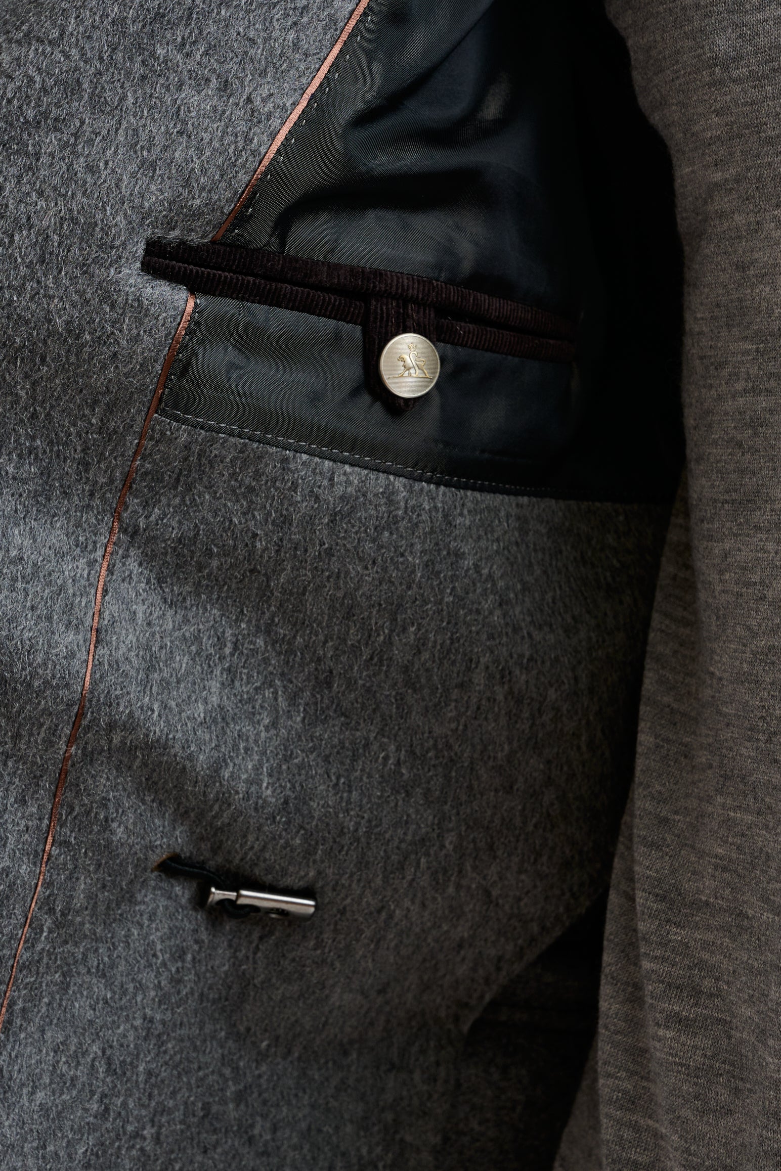 Grey 100% Tech Wool Flannel Bedford Parka - Image 5