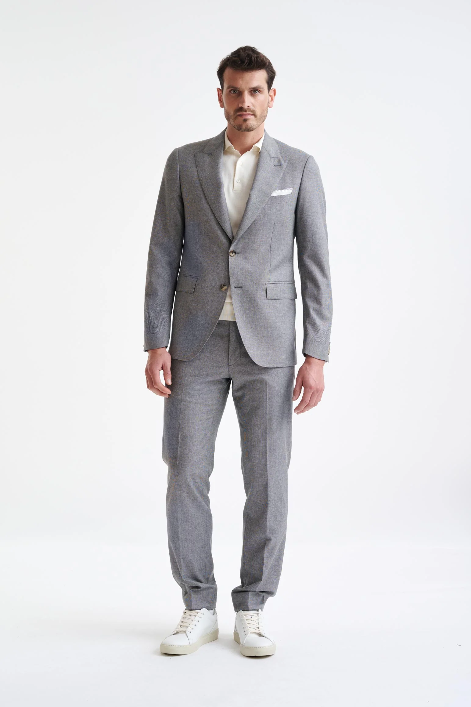 Grey Wool & Cotton Soho Suit Lifestyle