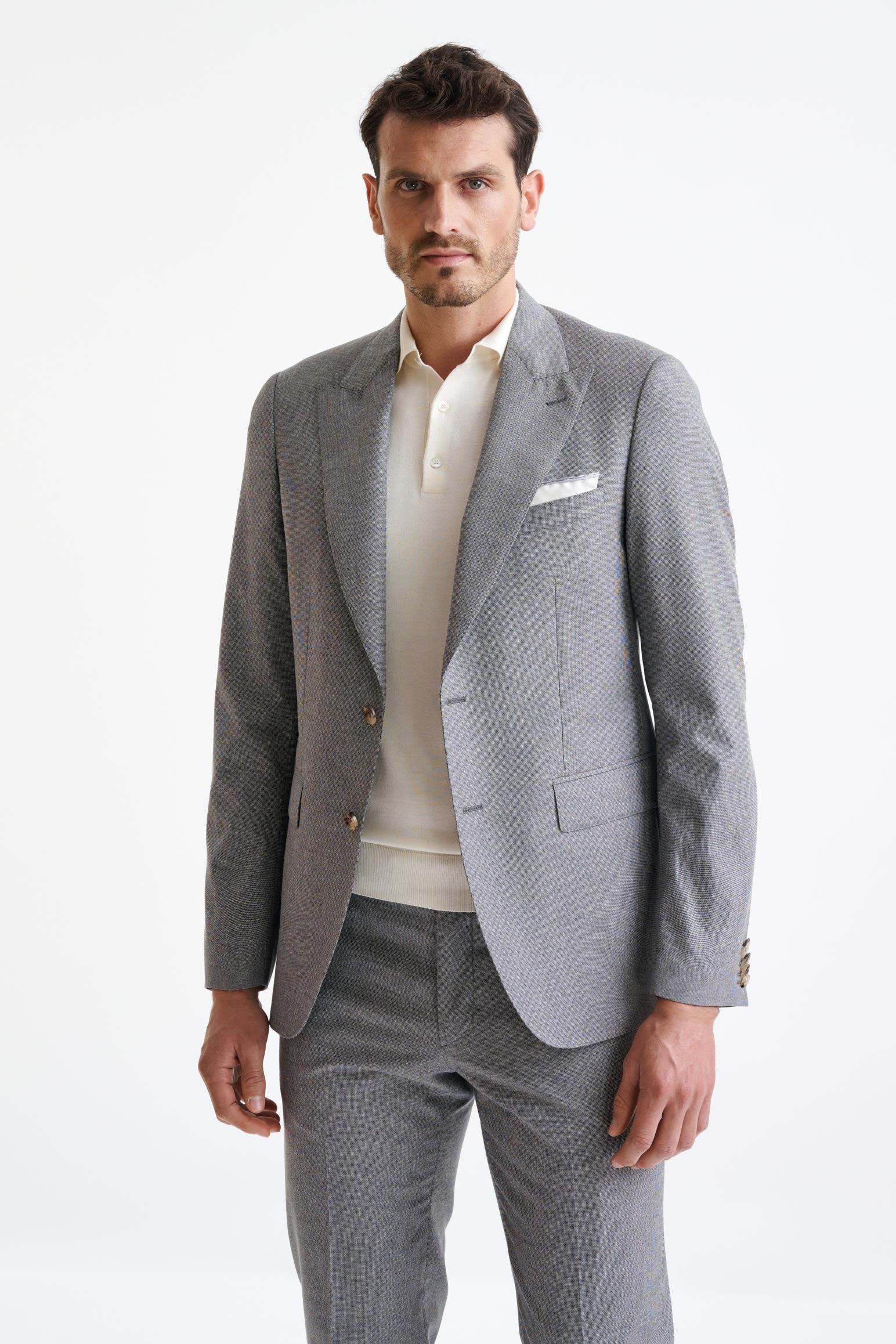 Grey Wool & Cotton Soho Suit Lifestyle - Image 6