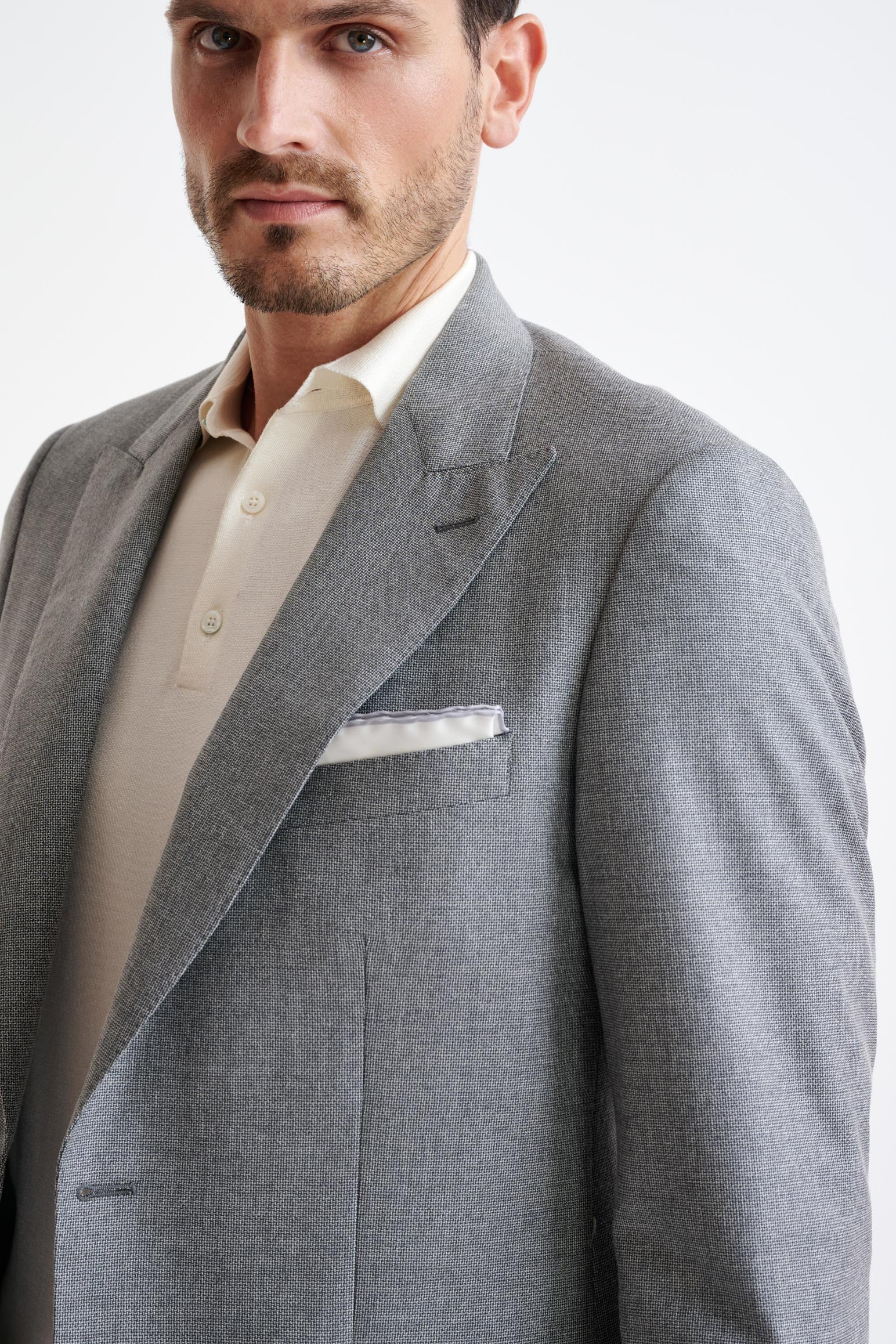 Grey Wool & Cotton Soho Jacket Lifestyle - Image 7