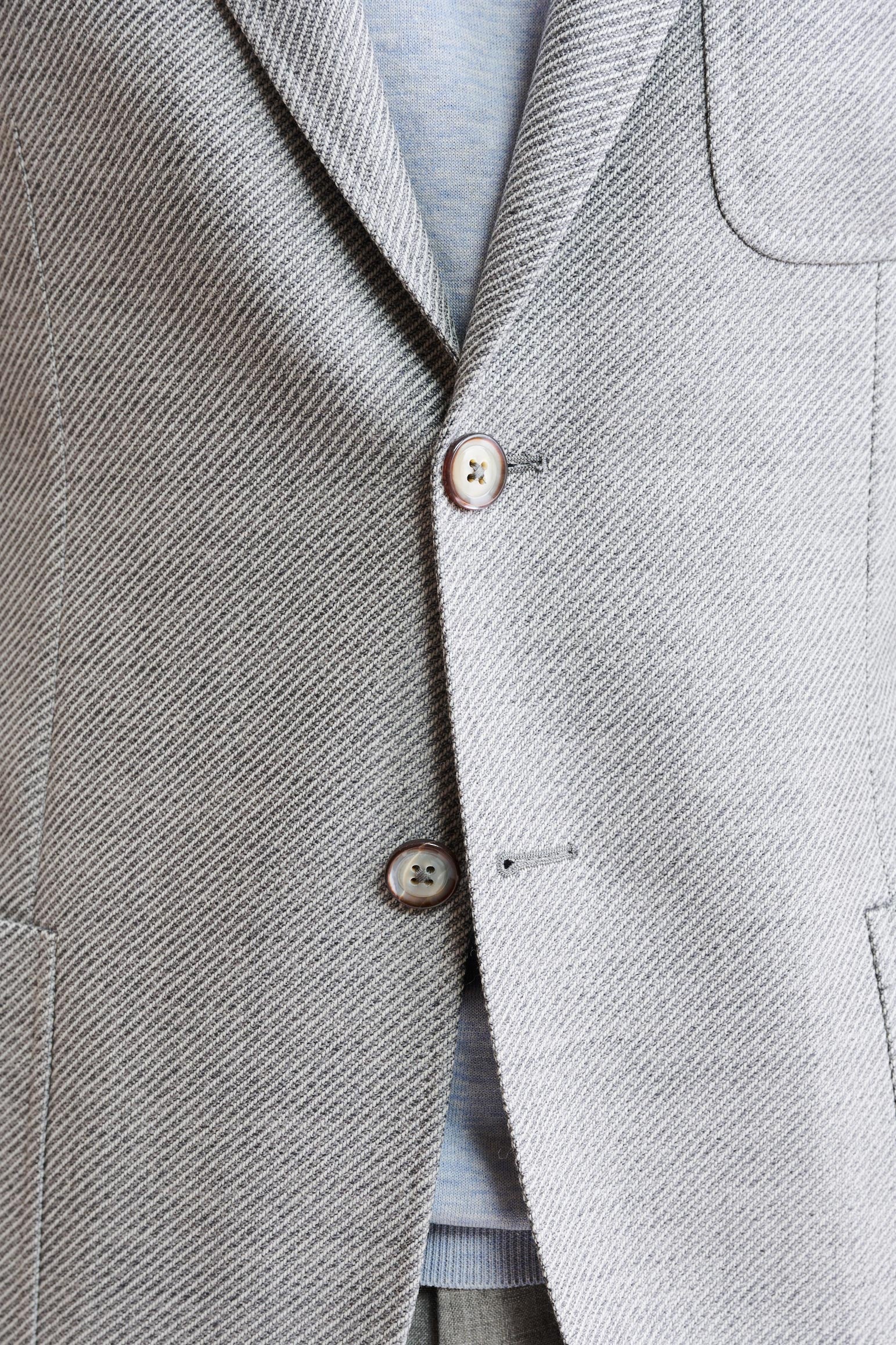 Light Grey 100% Wool Kenton Jacket Autumn Leaves - Image 3